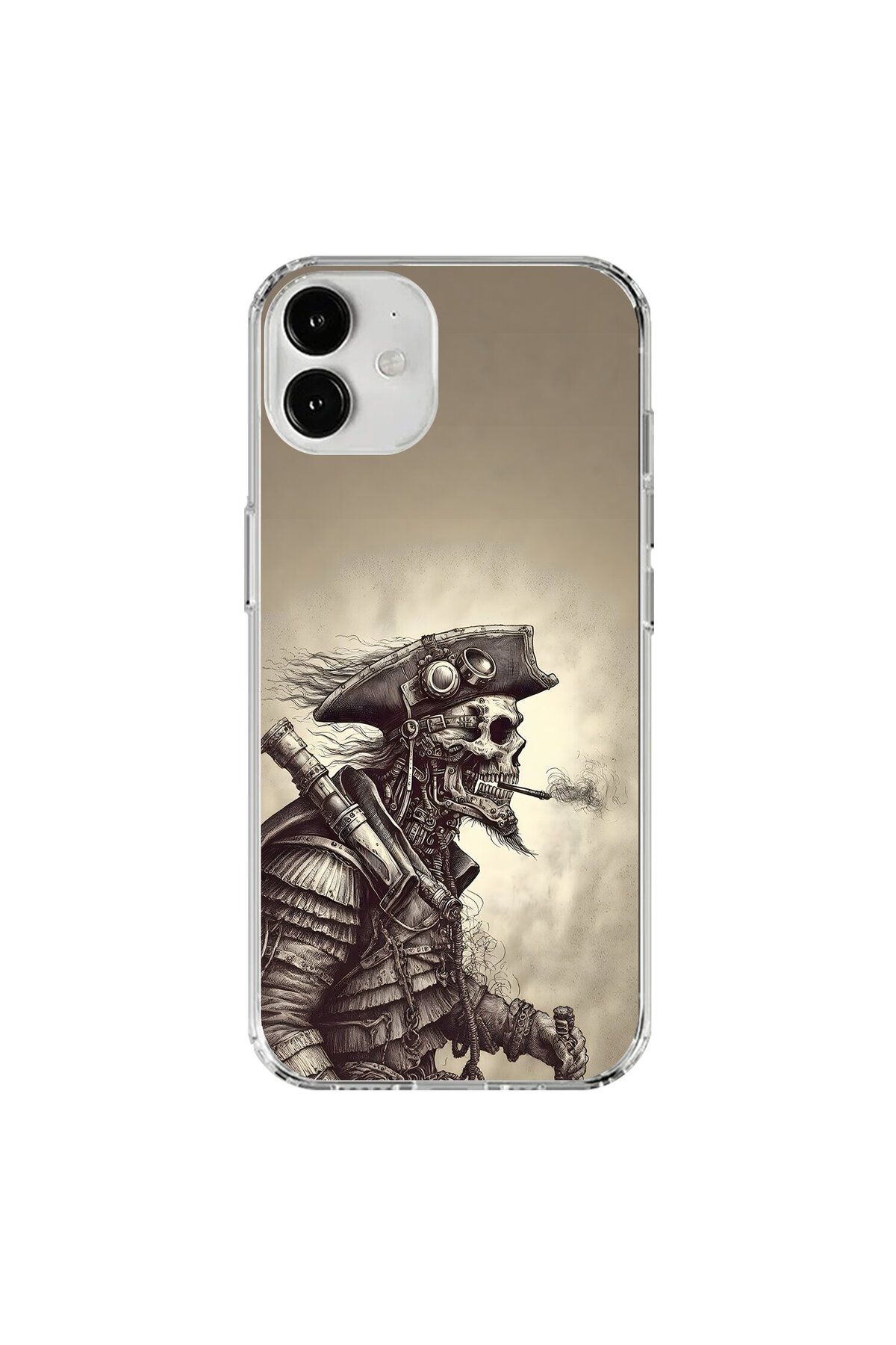 Dali Design iPhone 12 Uyumlu Şeffaf Kılıf Pirate 1 Tasarımlı