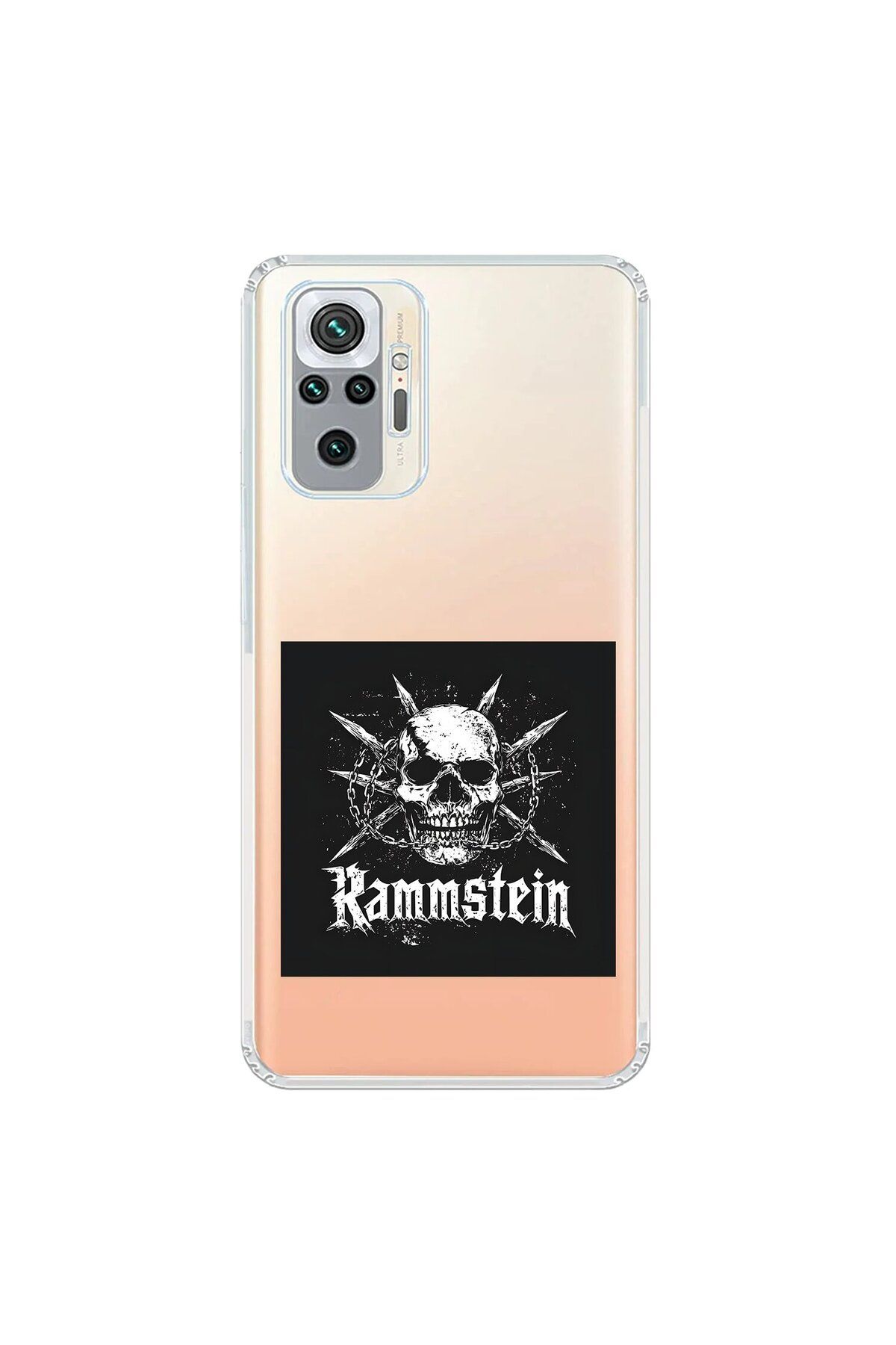 Dali Design Xiaomi Redmi Note 10 Pro Uyumlu Şeffaf Kılıf Rammstein Tasarımlı