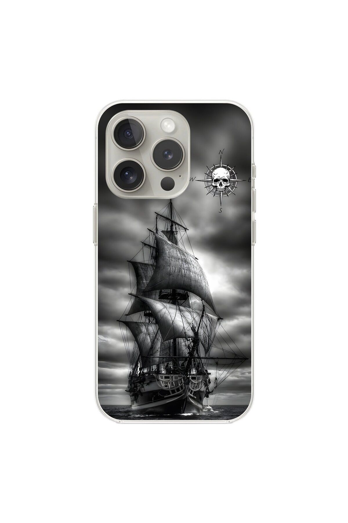Dali Design iPhone 15 Pro Max Uyumlu Şeffaf Kılıf Pirate 2 Tasarımlı