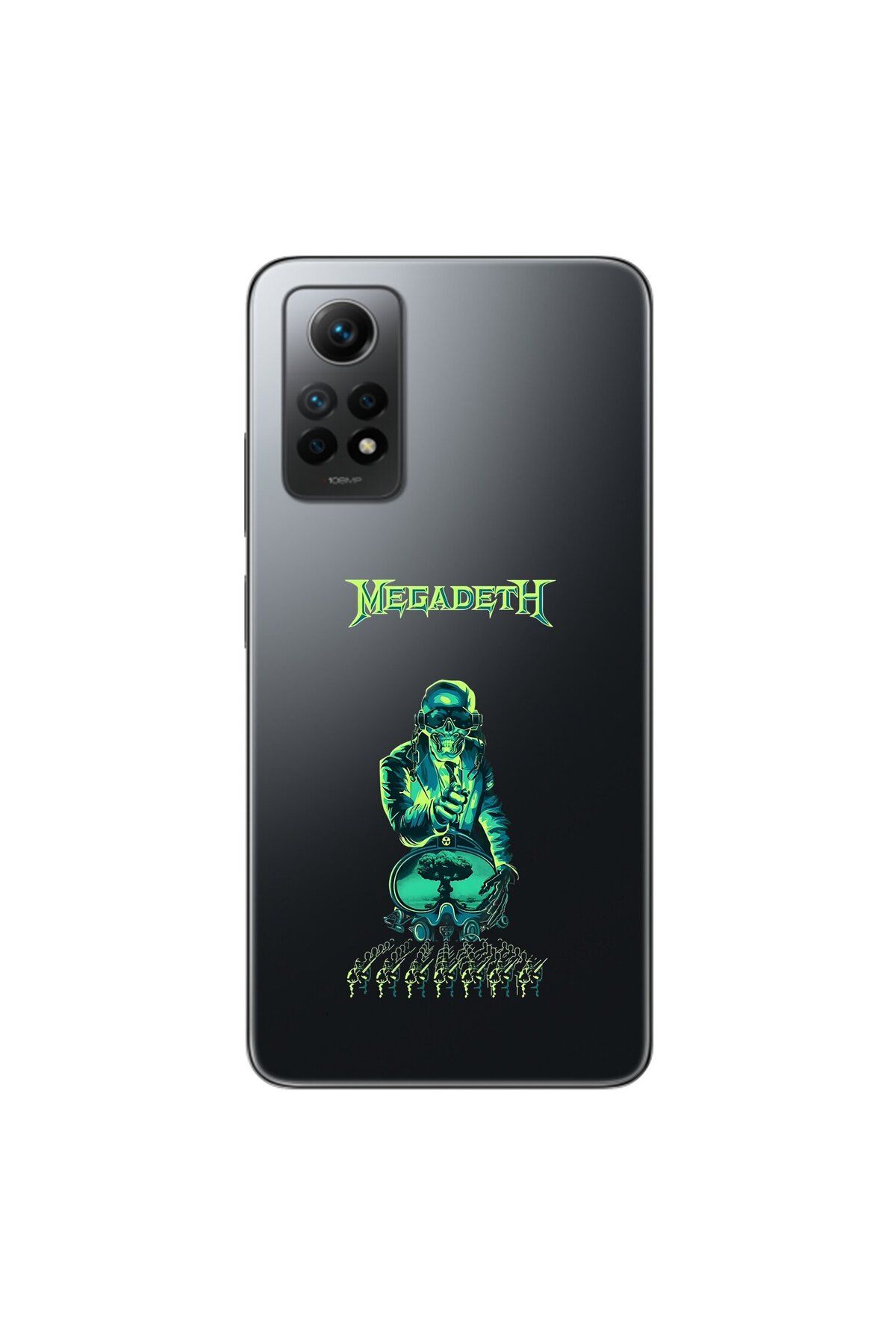Dali Design Xiaomi Redmi Note 12 Pro Uyumlu Şeffaf Kılıf Mega Death Tasarımlı