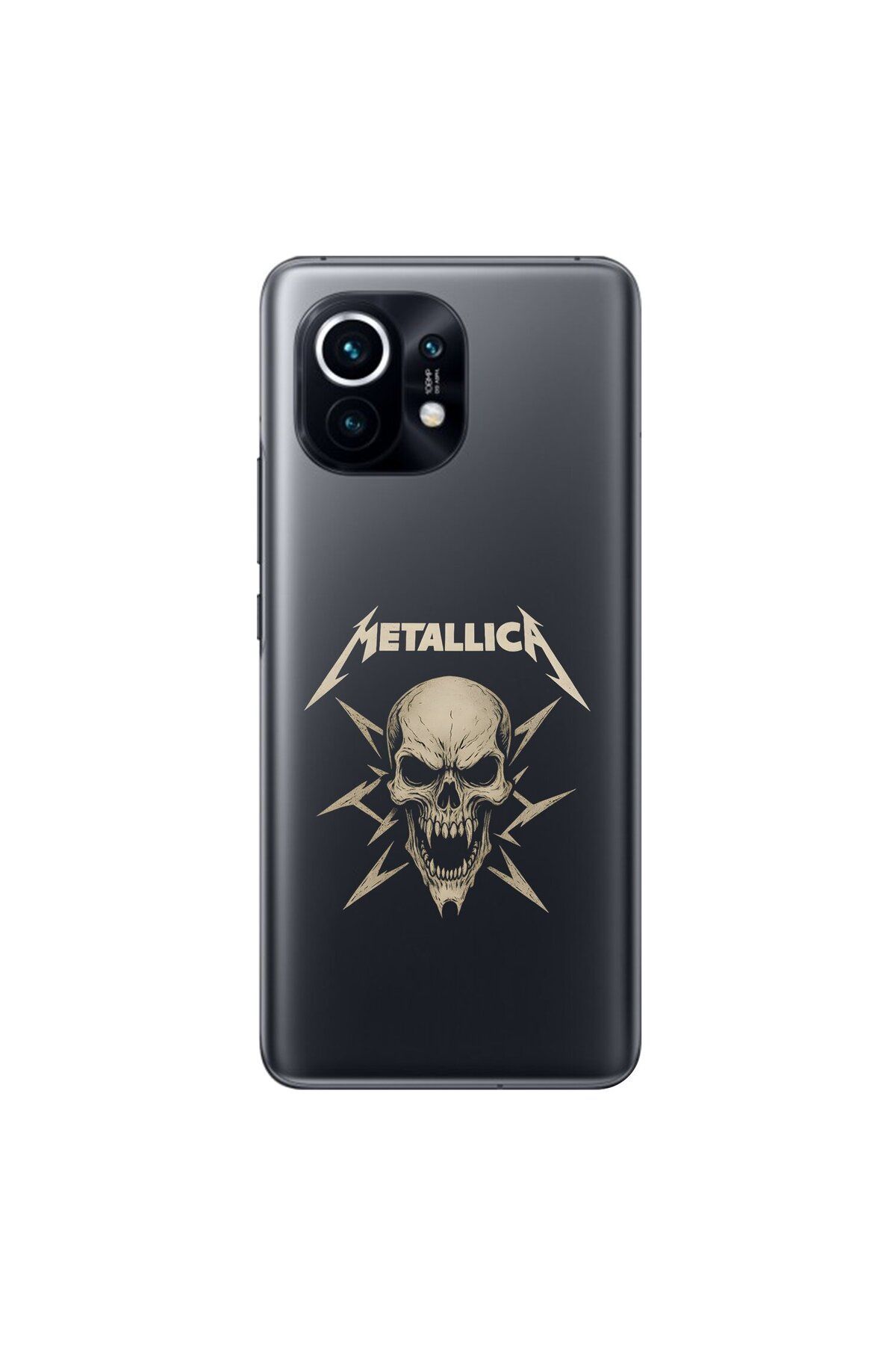 Dali Design Xiaomi Mi 11 Uyumlu Şeffaf Kılıf Metallica Tasarımlı
