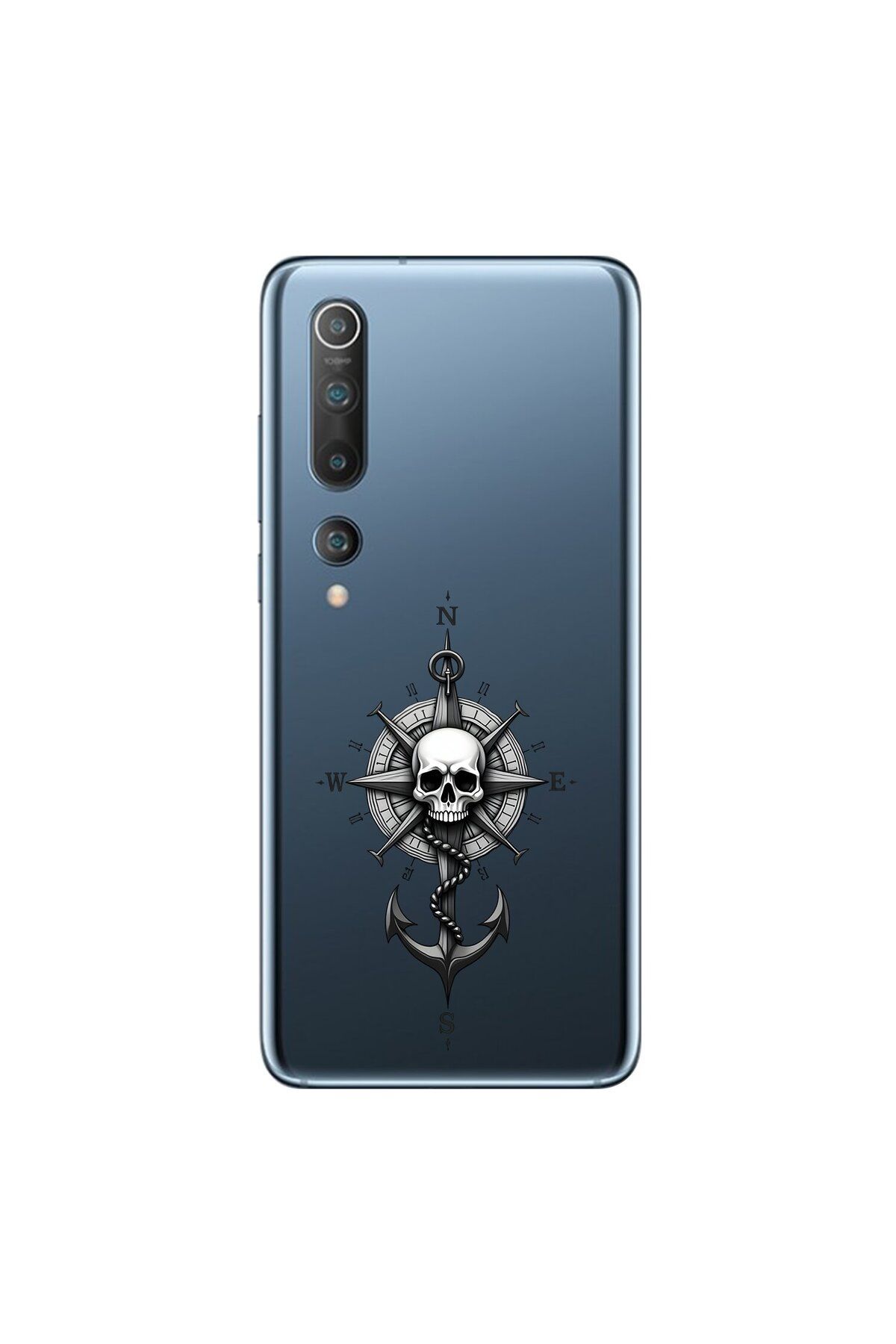 Dali Design Xiaomi Mi 10 Uyumlu Şeffaf Kılıf Pirate 5 Tasarımlı