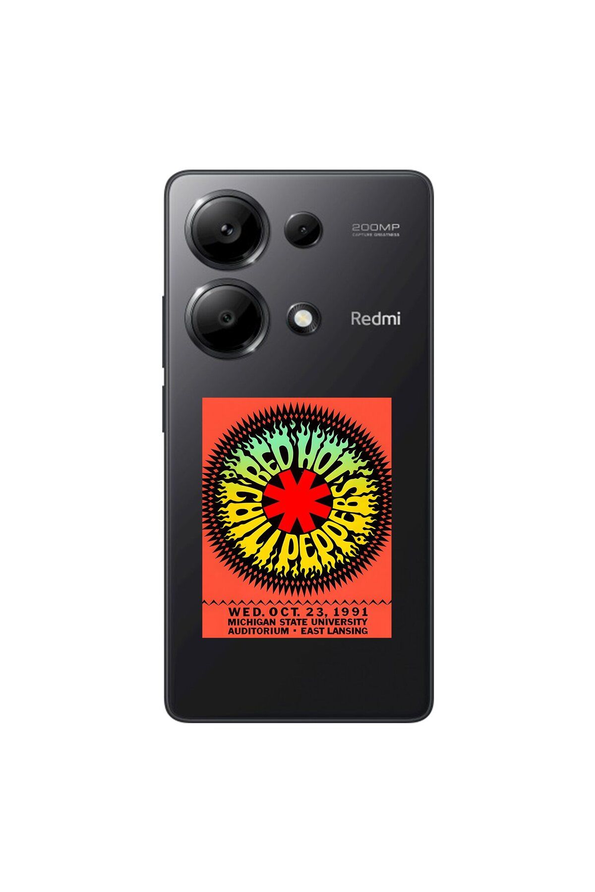 Dali Design Xiaomi Redmi Note 13 Pro Uyumlu Şeffaf Kılıf Red Hot Chili Peppers Tasarımlı