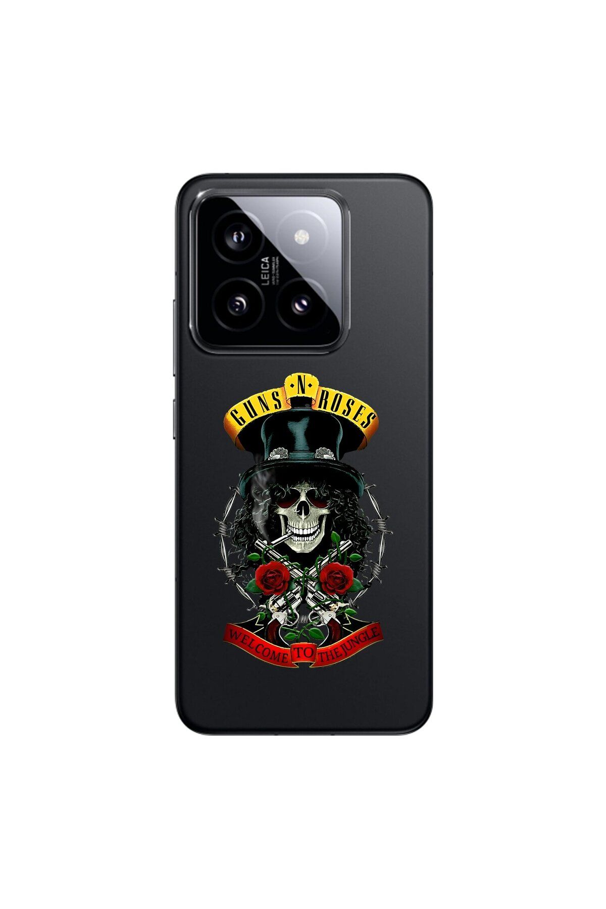 Dali Design Xiaomi Mi 14 Uyumlu Şeffaf Kılıf Guns N' Roses Tasarımlı