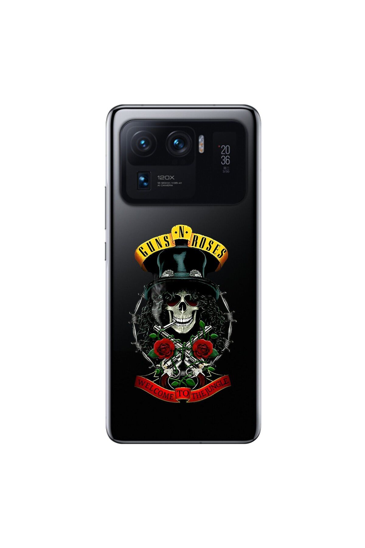Dali Design Xiaomi Mi 11 Pro Uyumlu Şeffaf Kılıf Guns N' Roses Tasarımlı