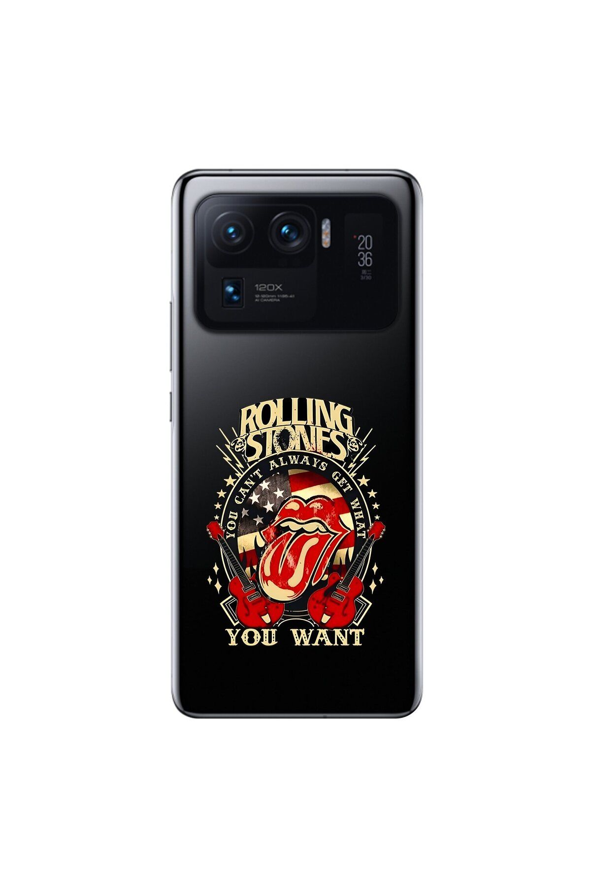 Dali Design Xiaomi Mi 11 Pro Uyumlu Şeffaf Kılıf Rolling Stones Tasarımlı