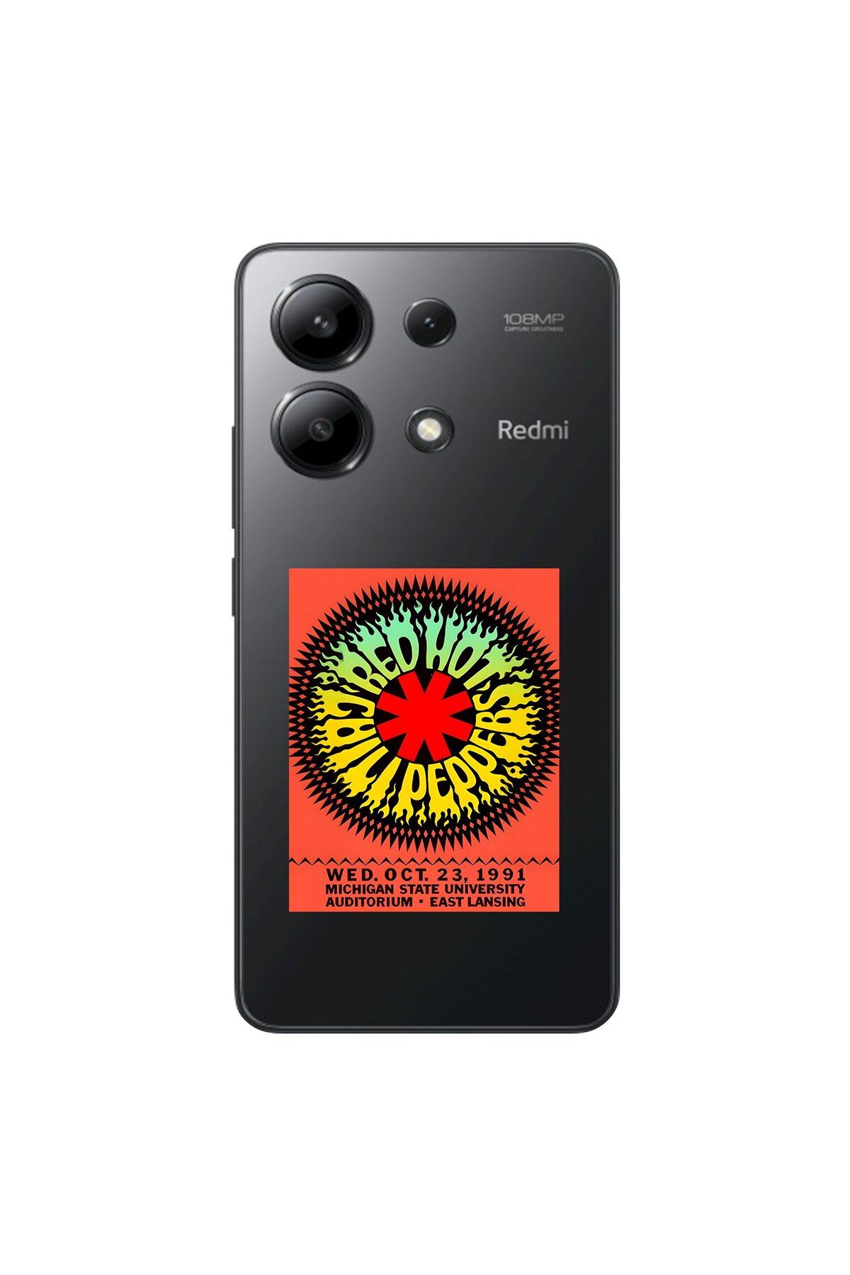 Dali Design Xiaomi Redmi Note 13 Uyumlu Şeffaf Kılıf Red Hot Chili Peppers Tasarımlı