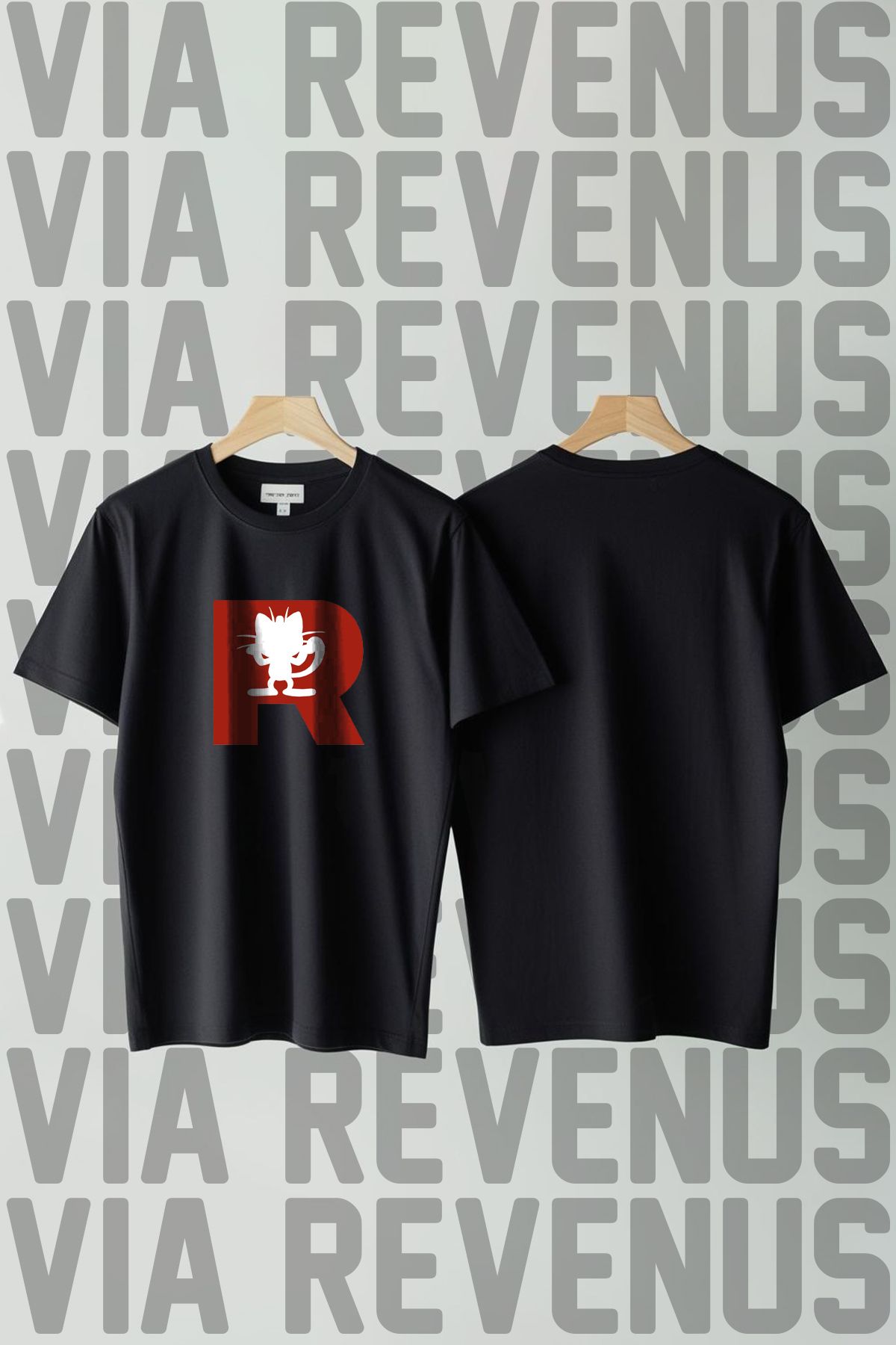 Vordevia Roket Takımı Baskılı Geniş Kalıp Unisex Bisiklet Yaka Tshirt