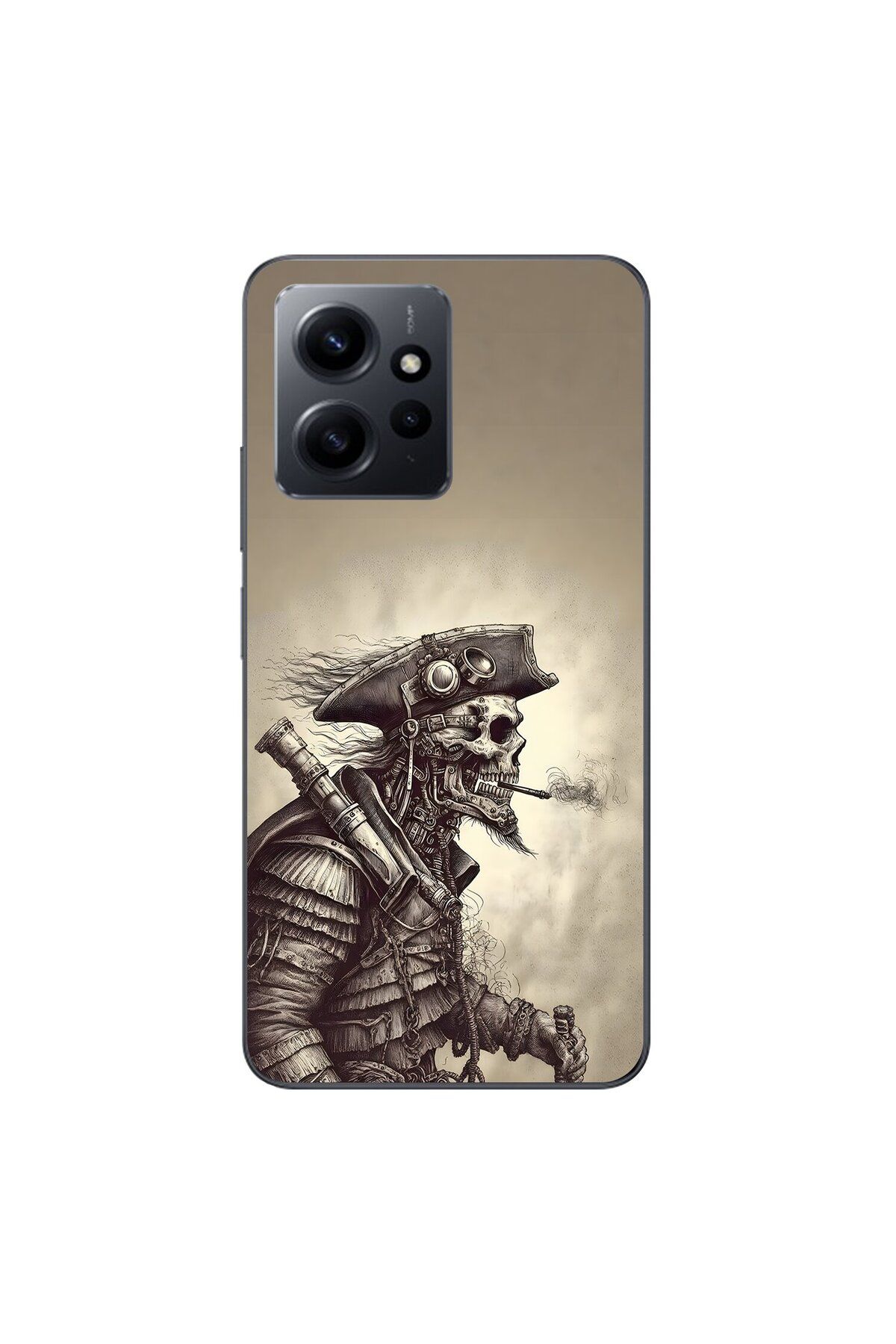 Dali Design Xiaomi Redmi Note 12 Uyumlu Şeffaf Kılıf Pirate 1 Tasarımlı