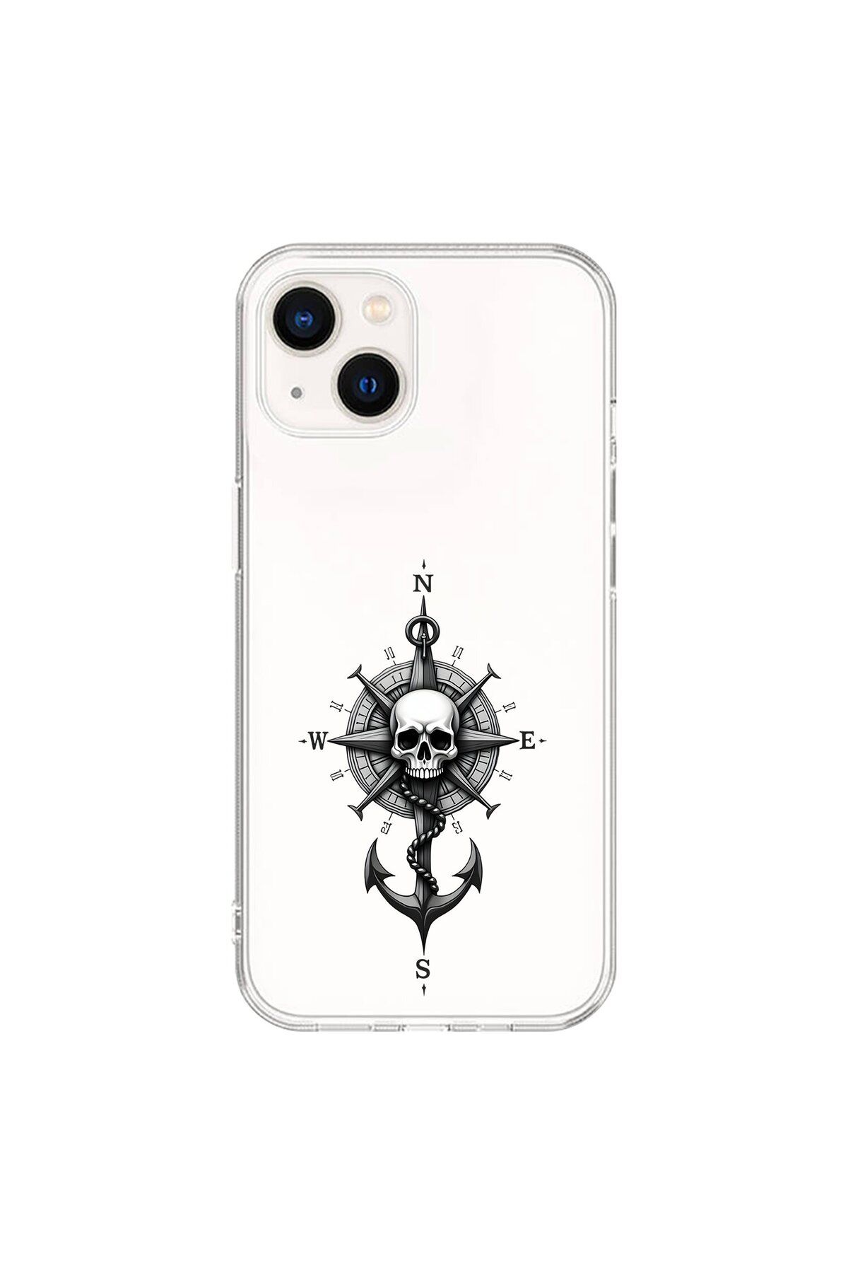 Dali Design iPhone 13 Mini Uyumlu Şeffaf Kılıf Pirate 5 Tasarımlı