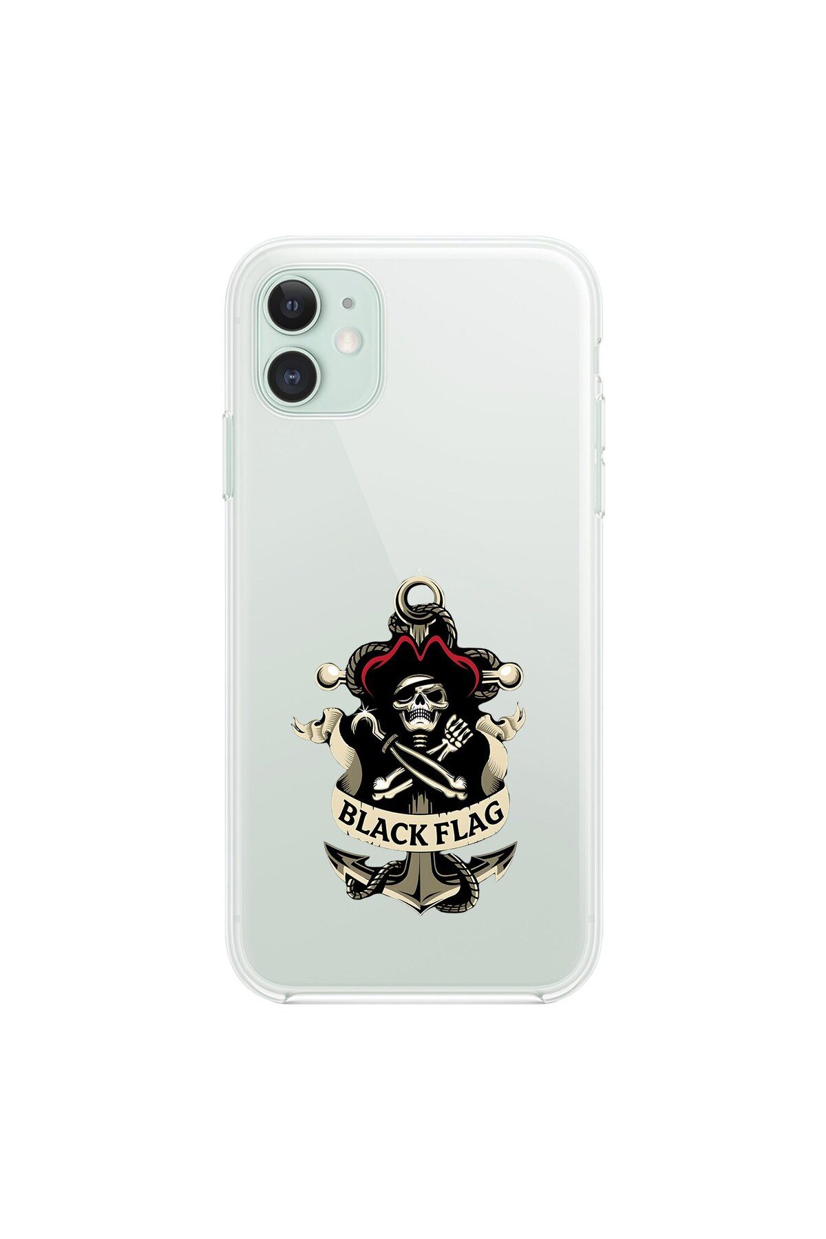 Dali Design iPhone 11 Uyumlu Şeffaf Kılıf Pirate 4 Tasarımlı