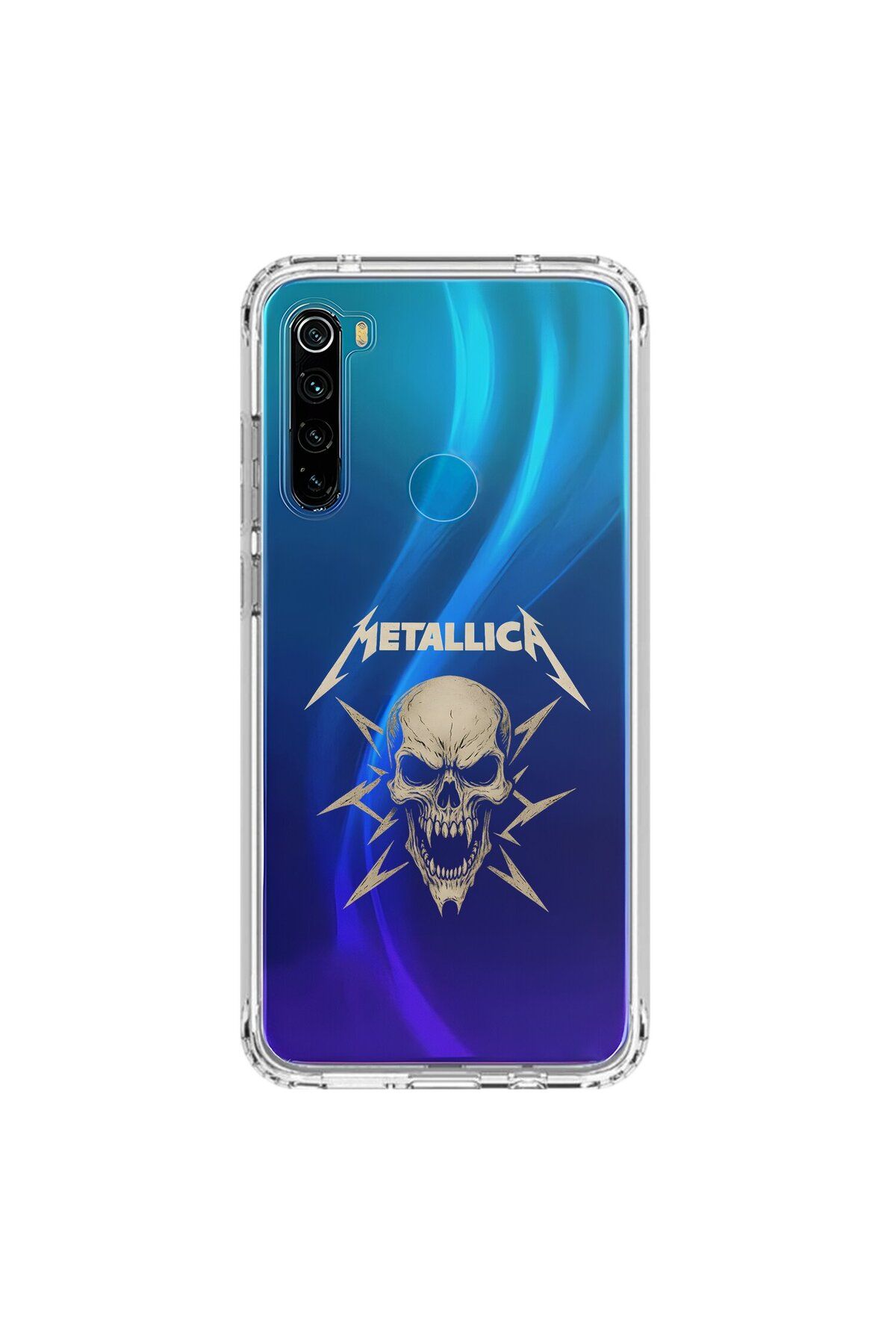 Dali Design Xiaomi Redmi Note 8 Uyumlu Şeffaf Kılıf Metallica Tasarımlı