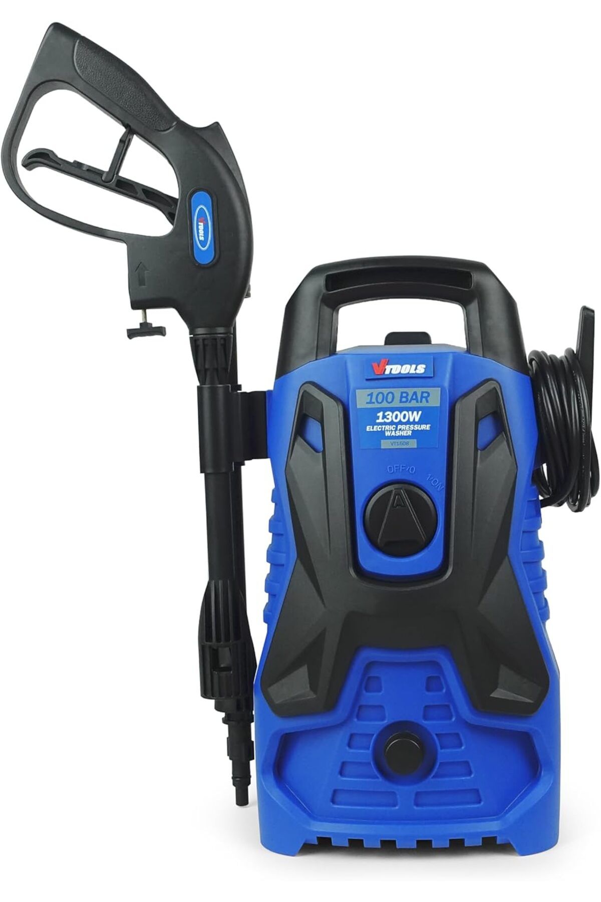 Generic-100 Bar Electric Pressure Washer With 5 Meter Hose & Soap Dispenser, 1300 Watt, Auto Stop and 3