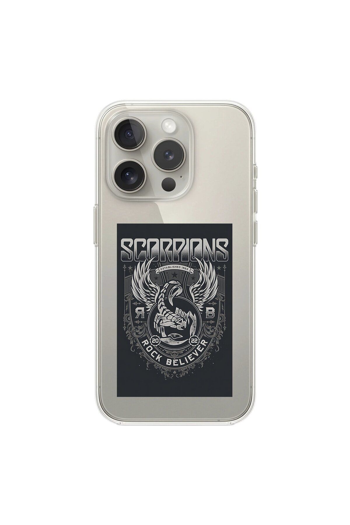 Dali Design iPhone 11 Pro Uyumlu Şeffaf Kılıf Scorpions Tasarımlı