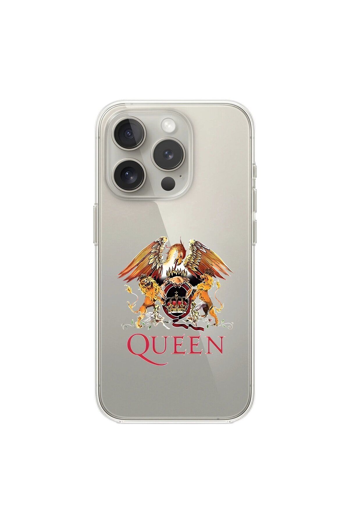 Dali Design iPhone 15 Pro Uyumlu Şeffaf Kılıf Queen Tasarımlı