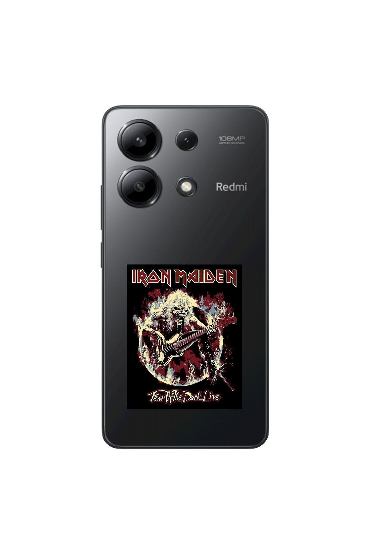 Dali Design Xiaomi Redmi Note 13 Uyumlu Şeffaf Kılıf Iron Maiden Tasarımlı