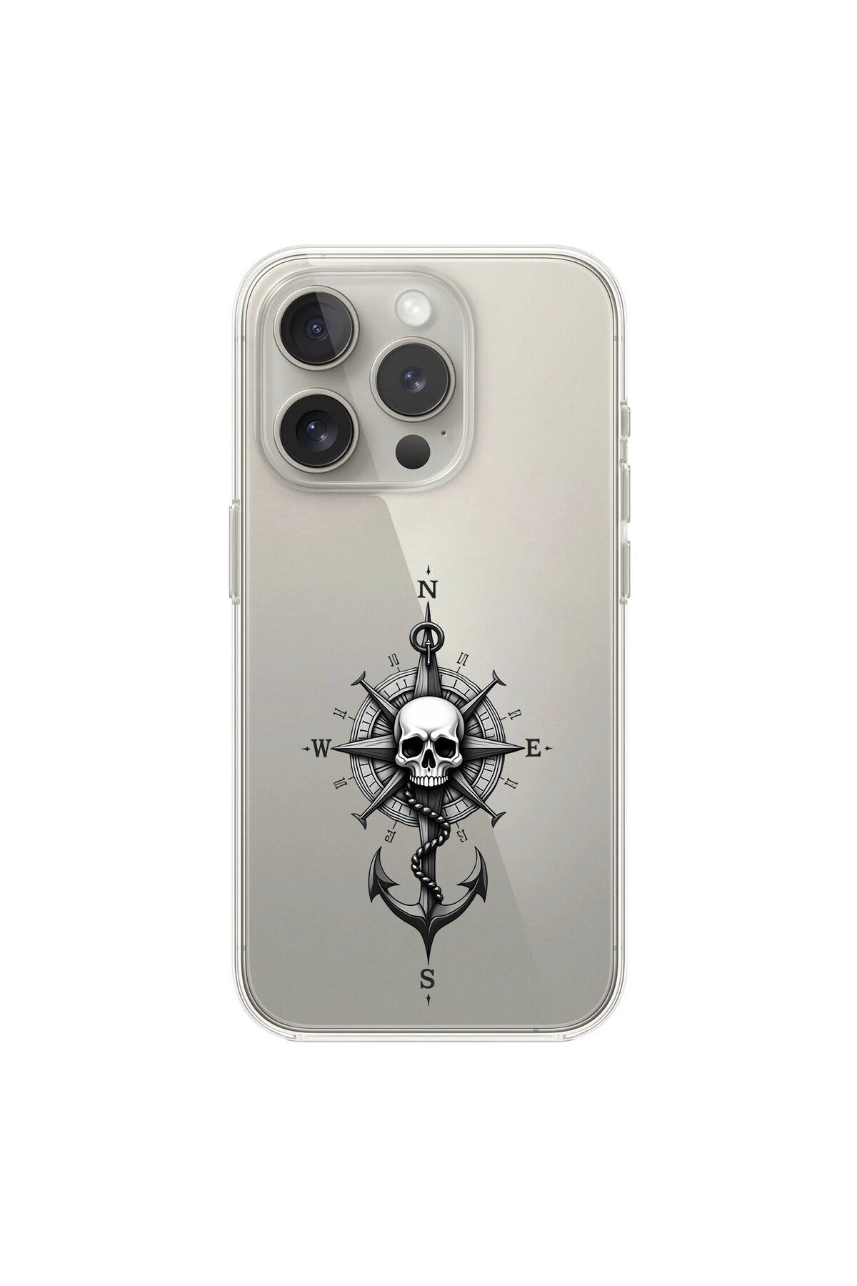 Dali Design iPhone 15 Pro Uyumlu Şeffaf Kılıf Pirate 5 Tasarımlı