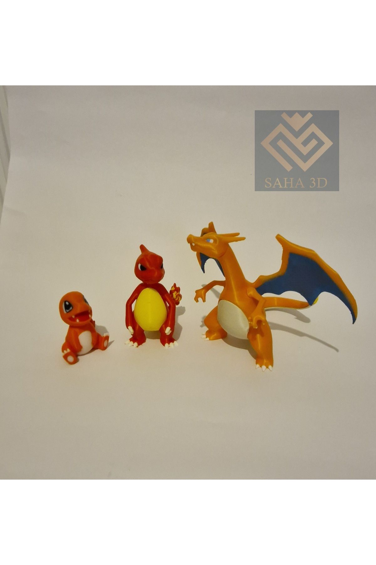 SAHAA Charmander, Charmeleon ve Charizard Figür Pokemon gelişim seti