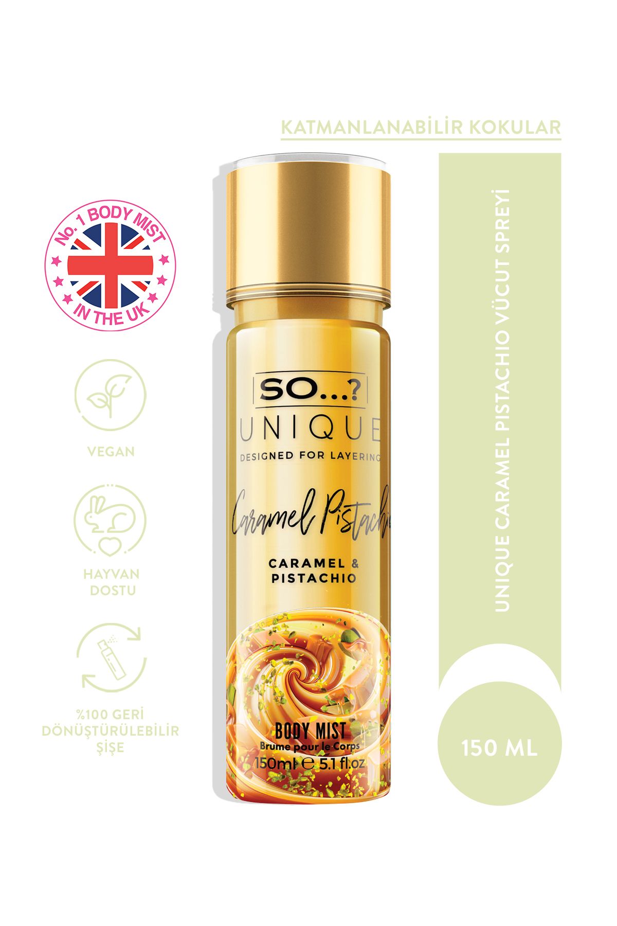 So Fragrance So...? Unique Caramel Pistachio Vücut Spreyi 150 ml