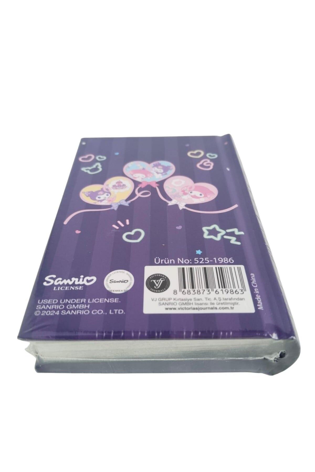 victoria journal-Victori's Journals Vj Kuromi-My Melodi Licensed 365 Days 368 Sheets A7 Size Silver Foil Edge 4