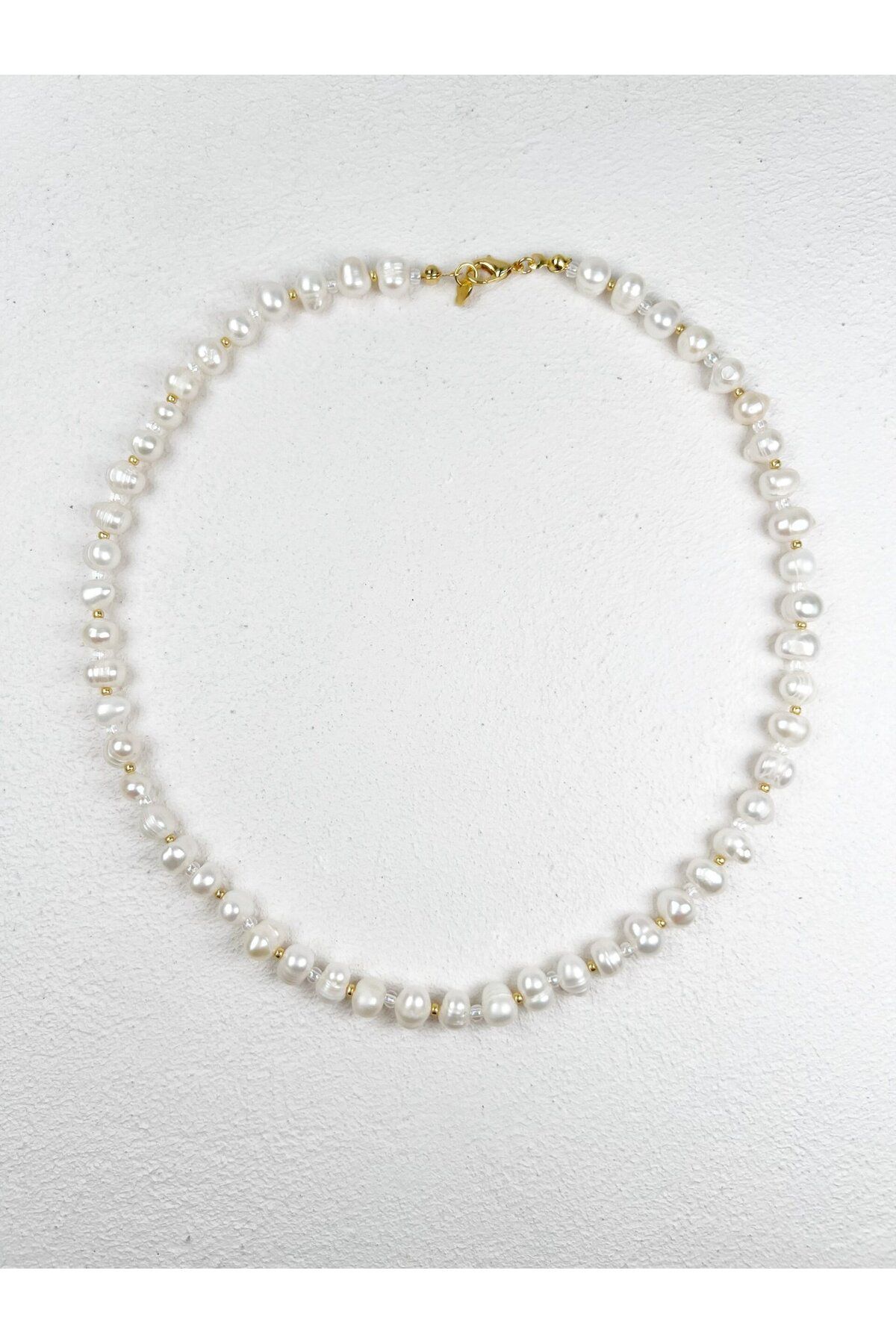 Roze & More Gold İnci Kolye