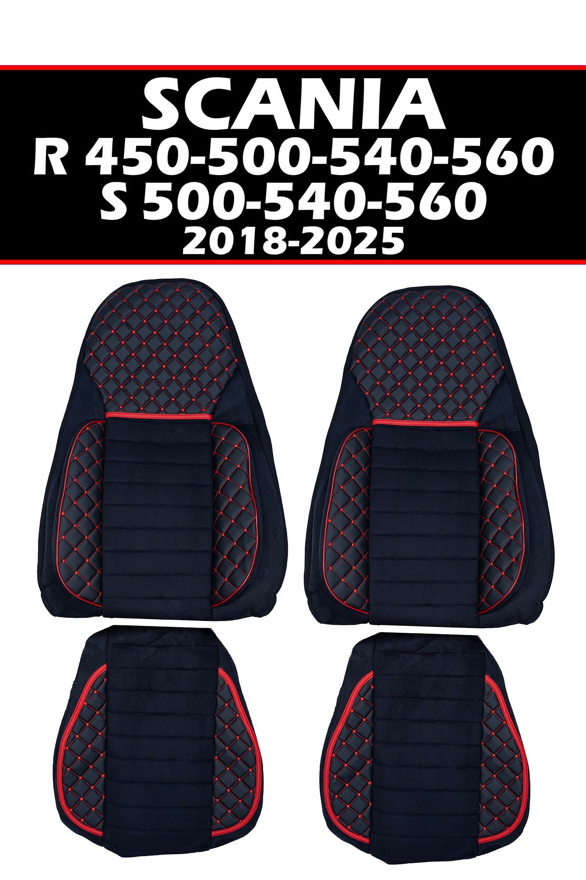 VIPTIRSHOP SCANIA R 450-500 / S 500-540 (2018-2025) DERİ SÜET ORTAPEDİK KOLTUK KILIFI
