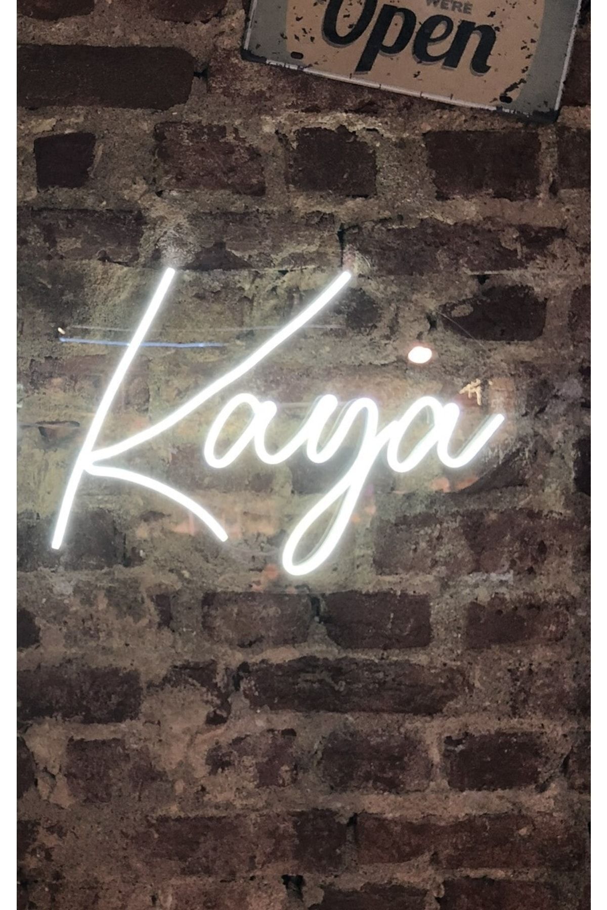 Saatistan Neon Led Işıklı Yazı, Beyaz, 4 Karakter, Parlak ve Şık Tasarım