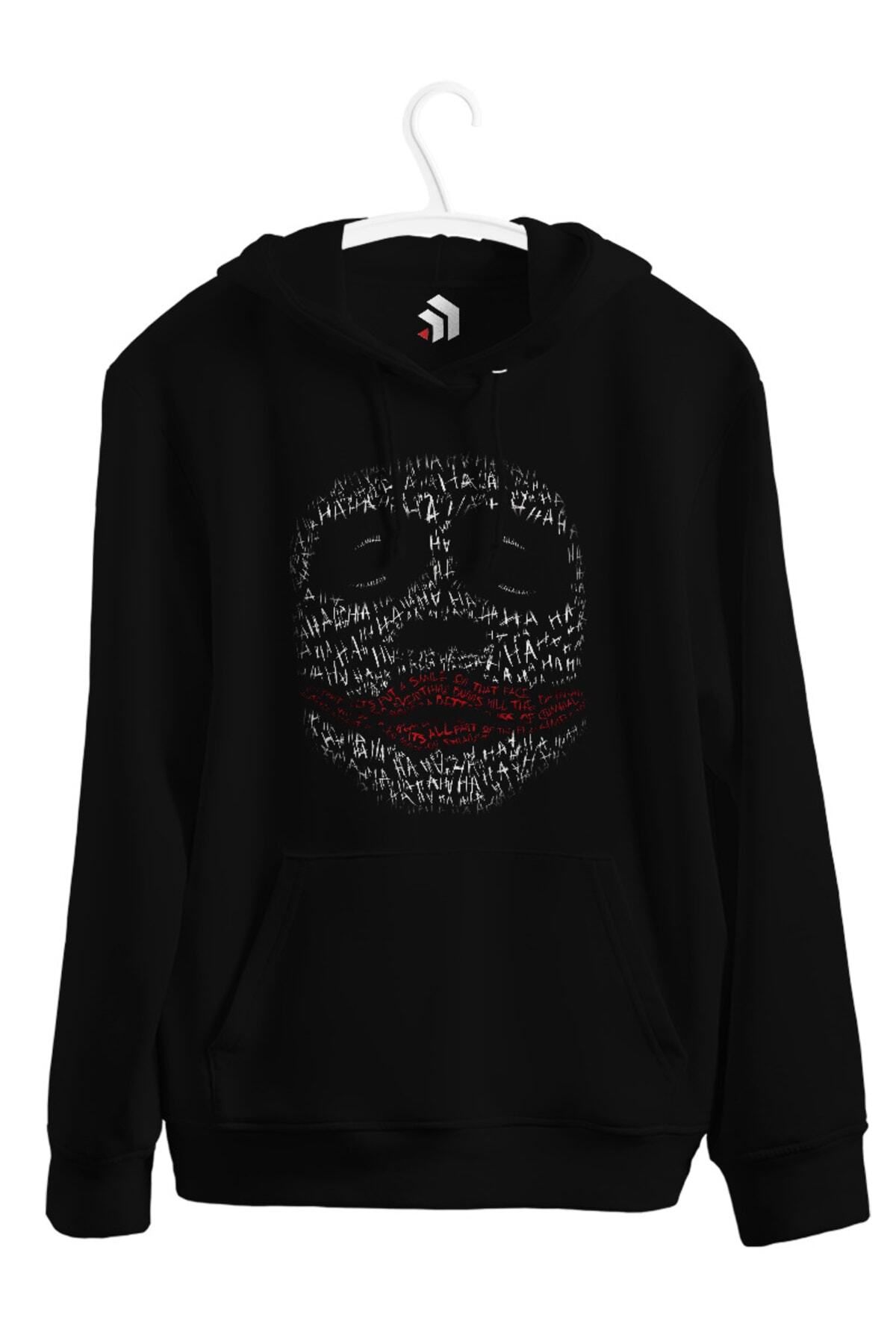 karikatürstore Joker Ha Ha Ha Baskılı Unisex Kapşonlu