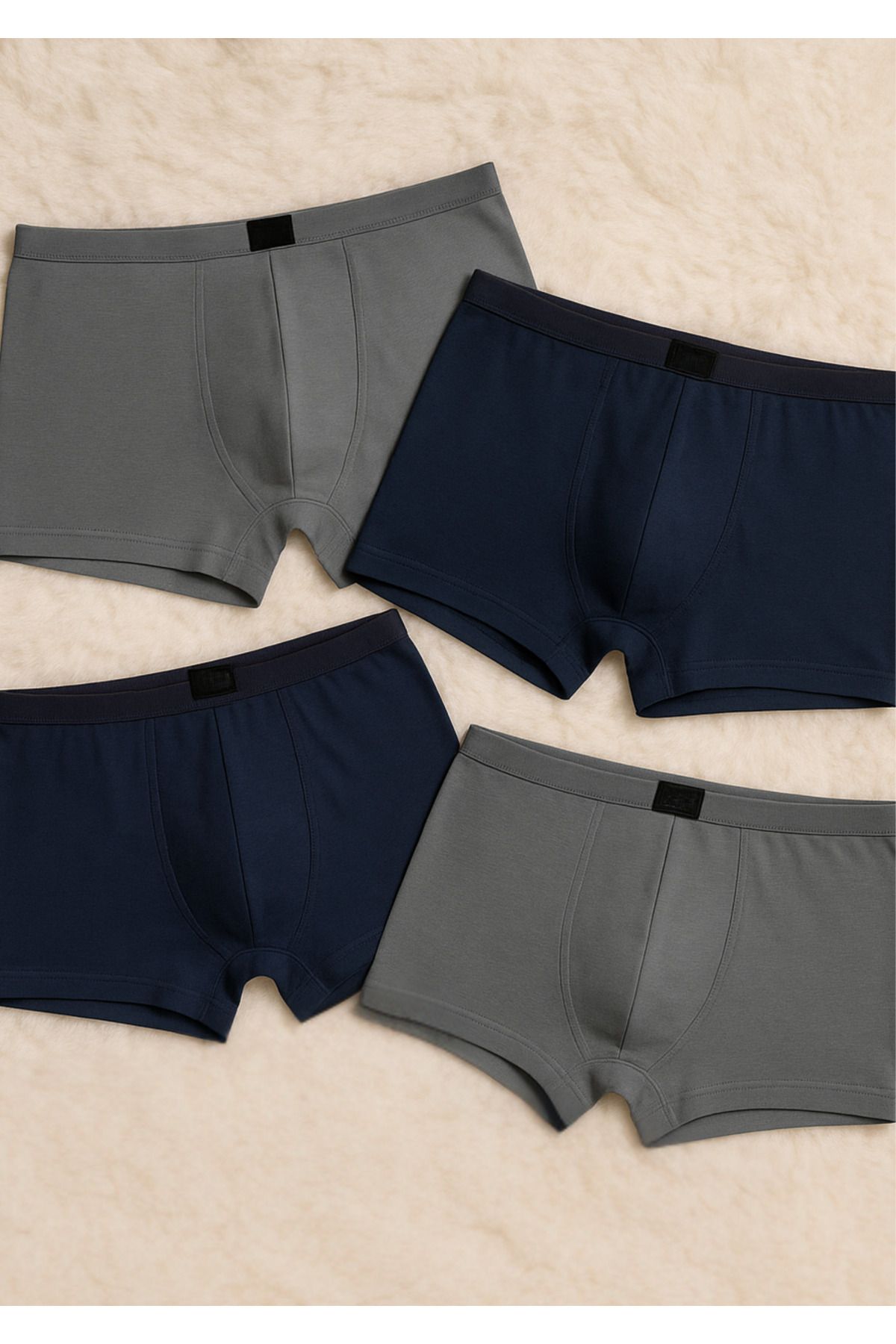 Loule Erkek İç Giyim Pamuk & Modal İnce Bel 4 Adet Çok Renkli Boxer Set LL.IL16.KE034.001