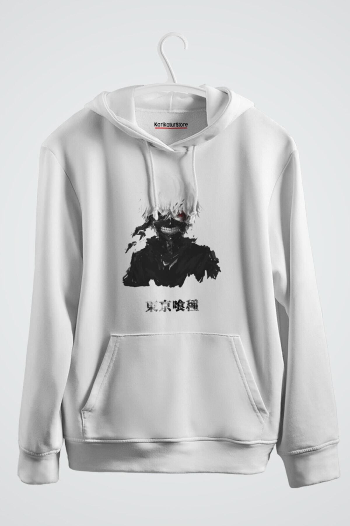karikatürstore Tokyo Ghoul Baskılı Kapşonlu Sweat