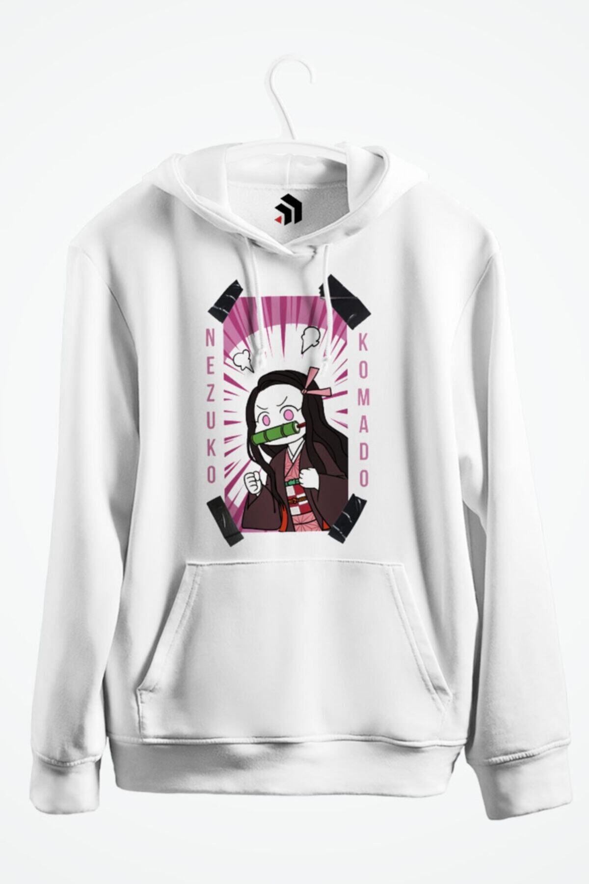 karikatürstore Nezuko Komado | Cute Girl Anime Baskılı Kapşonlu Sweatshirt