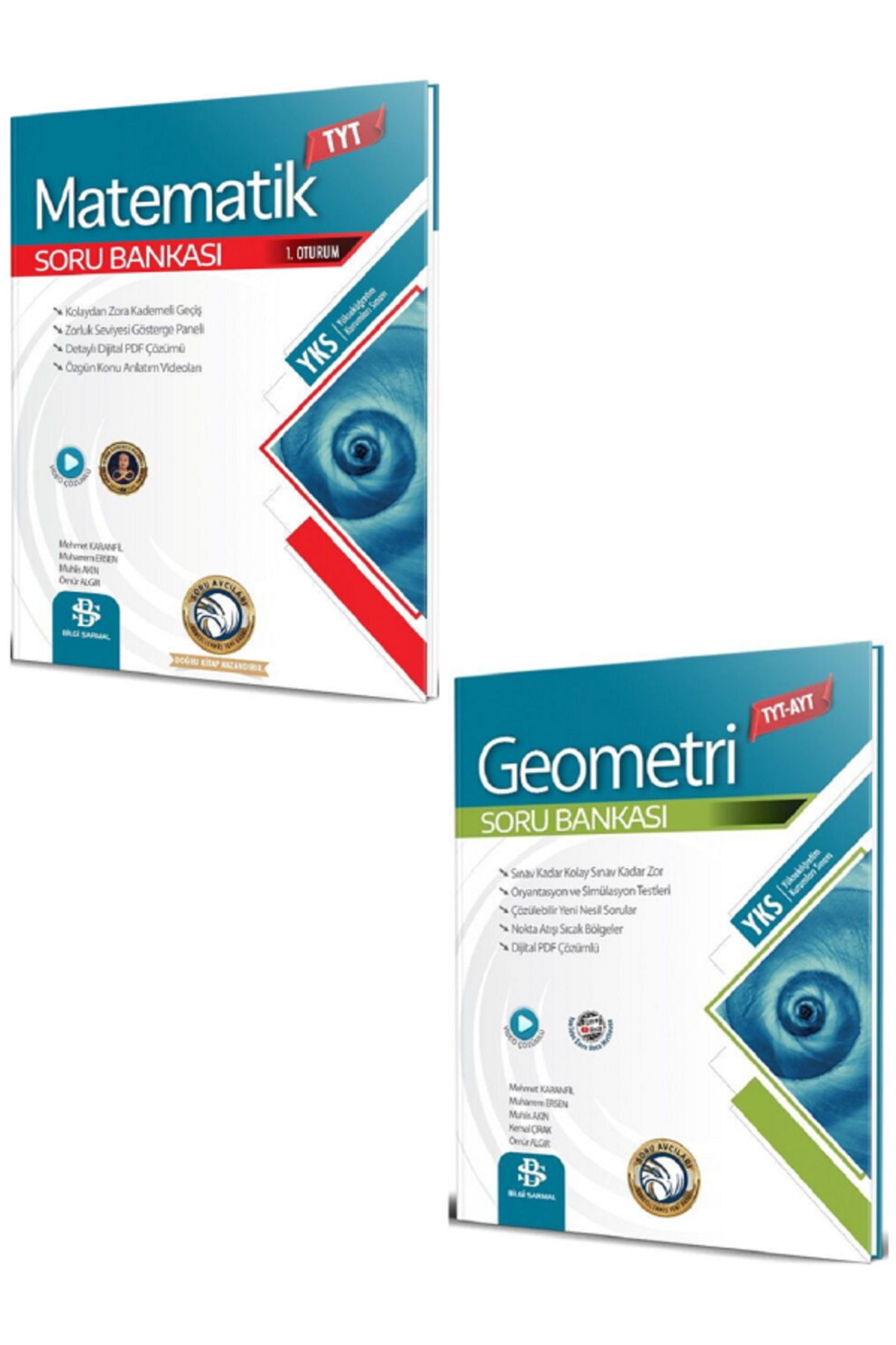 Evrensel İletişim Yayınları Bilgi Sarmal TYT MATEMATİK Soru Bankası + Bilgi Sarmal TYT - AYT GEOMETRİ Soru Bankası / 2 KİTAP SET