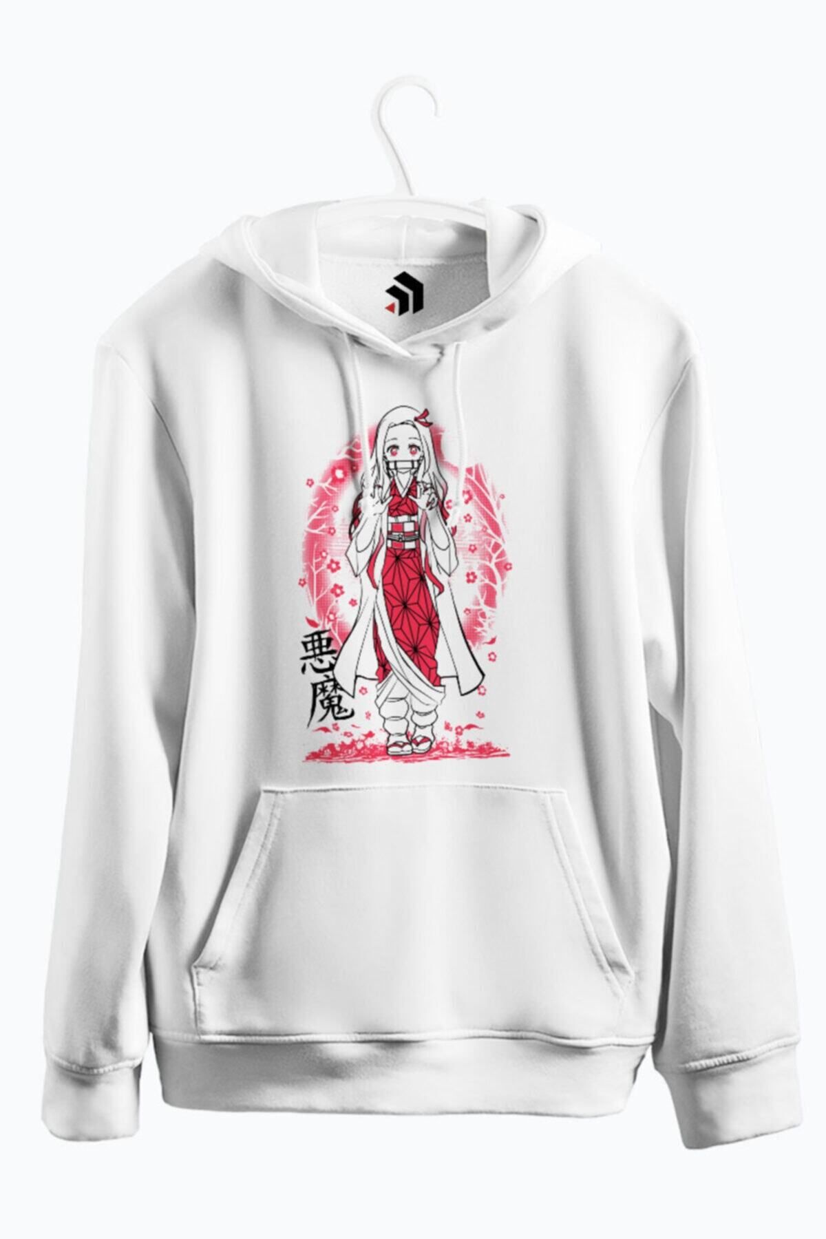 karikatürstore My Demon Sister Nezuko Anime Baskılı Kapşonlu Sweatshirt
