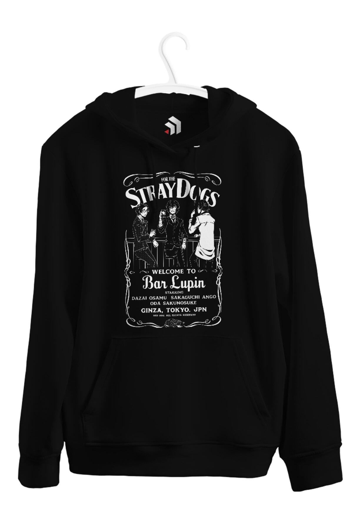 karikatürstore Oda, Dazaı And Ango - Bungou Stray Dogs Anime Baskılı Unisex Kapşonlu