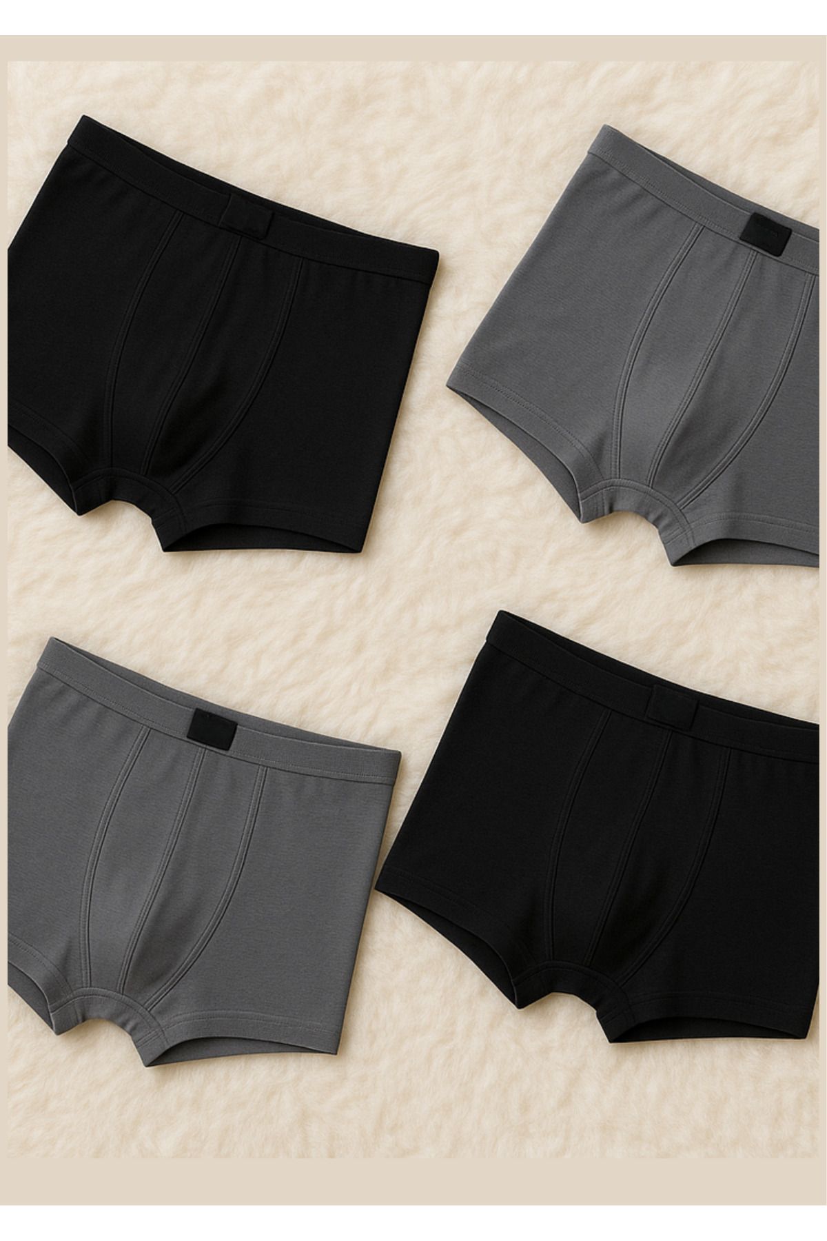 Loule Erkek İç Giyim Pamuk & Modal İnce Bel 4 Adet Çok Renkli Boxer Set LL.IL16.KE034.001