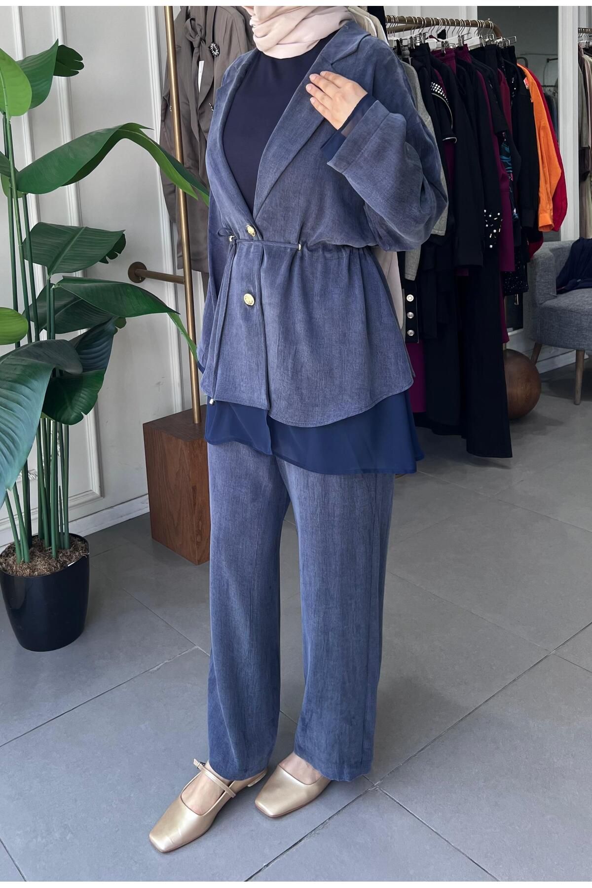 Ghisa TÜL DETAYLI BLAZER TAKIM