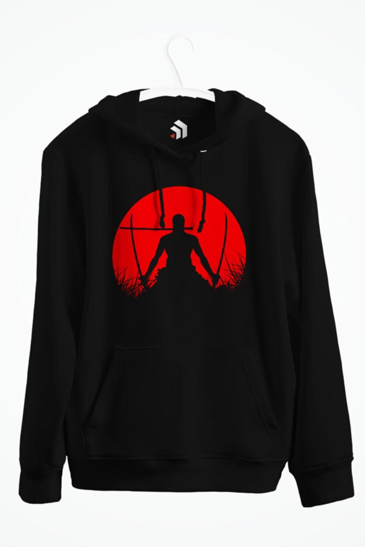 karikatürstore Roronoa Zoro Anime Baskılı Kapşonlu Sweatshirt