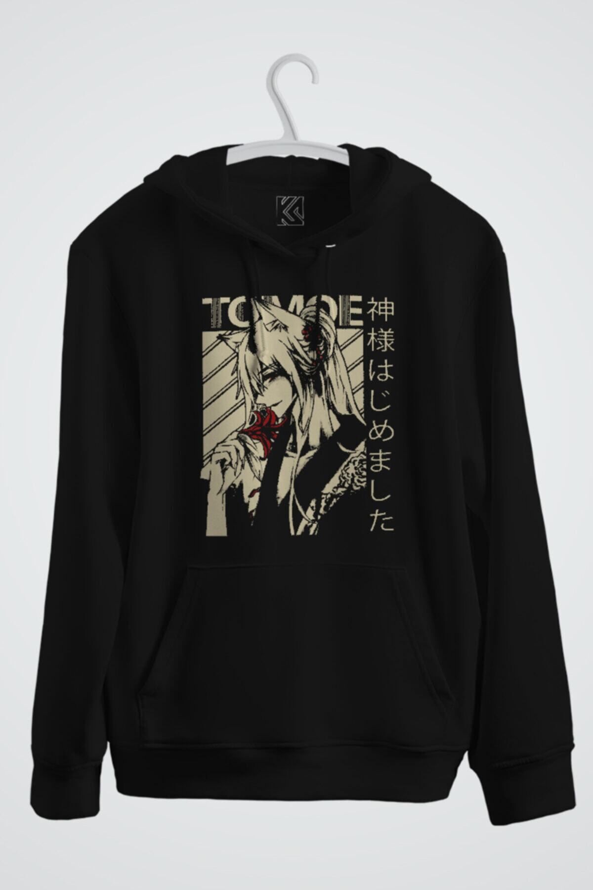 karikatürstore Tomoe Anime Baskılı Kapşonlu Sweat