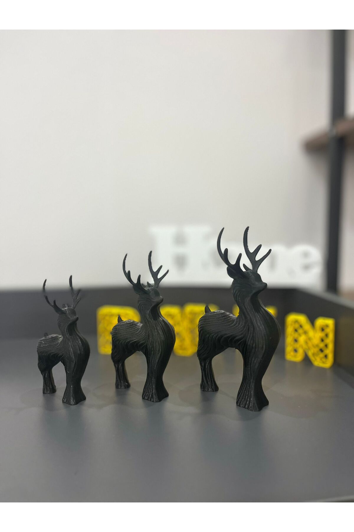 3D Dekoratif Geyik Biblo