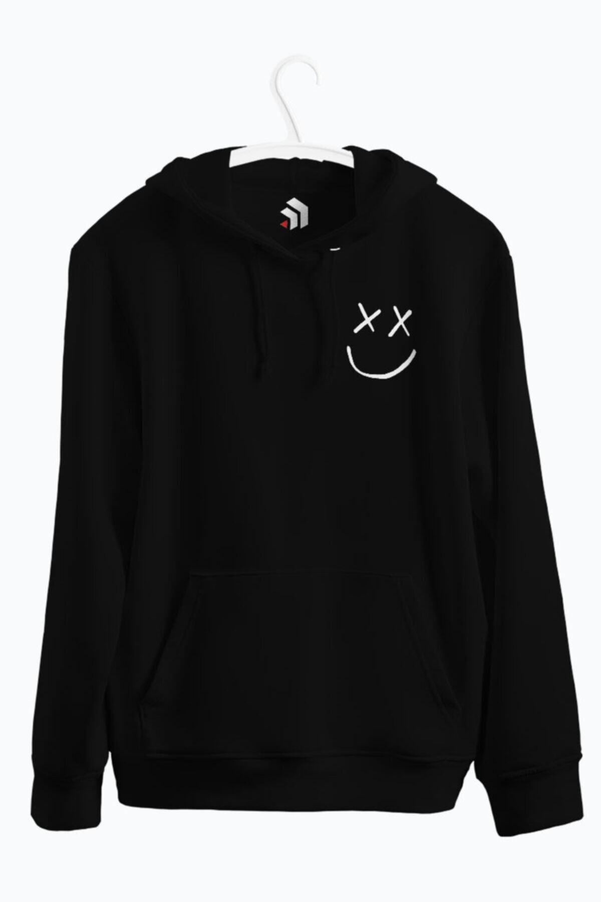 karikatürstore Louis Tomlinson Smile Logo Baskılı Kapşonlu Sweatshirt