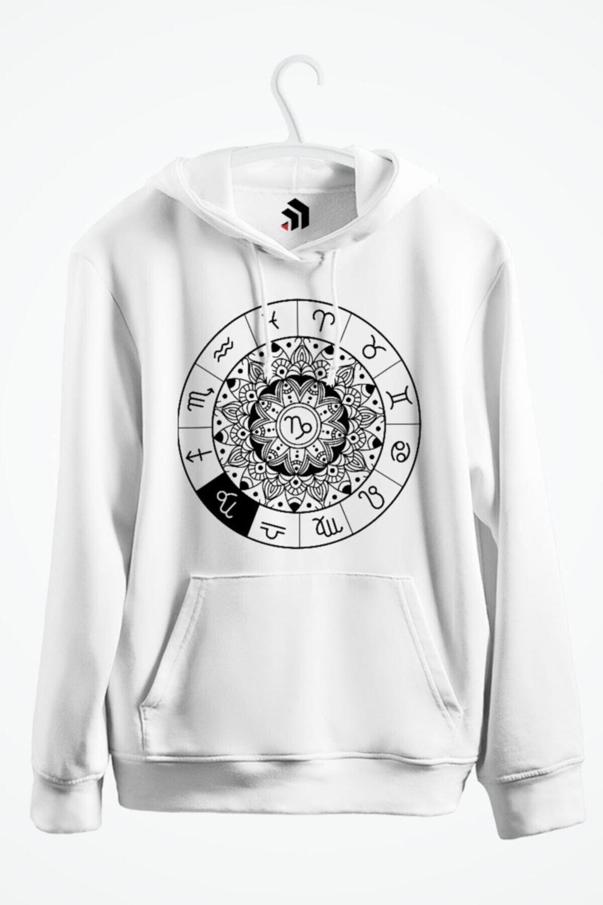 karikatürstore Capricorn - Oğlak Burcu Baskılı Kapşonlu Sweatshirt