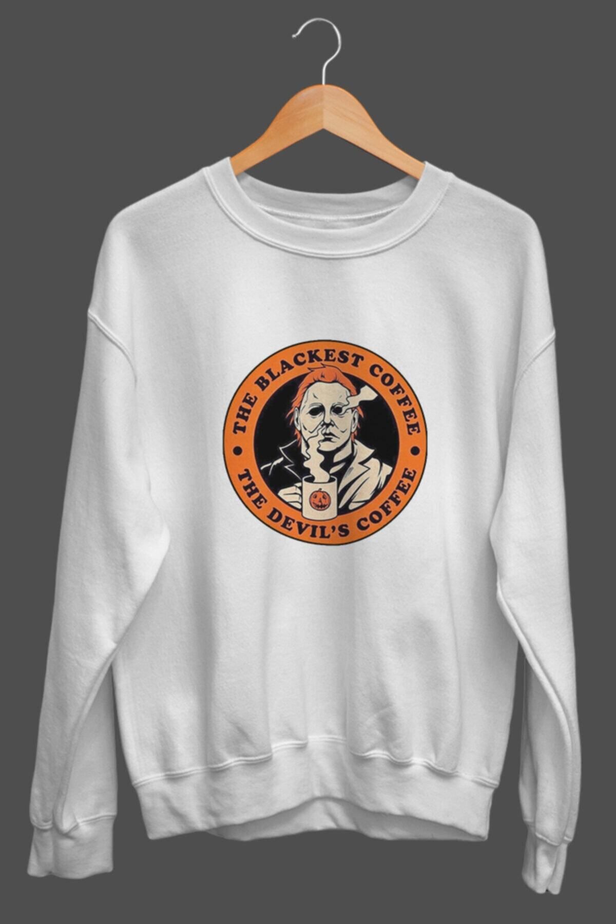 karikatürstore Michael Myers The Blackest Coffee The Devil’s Coffee Sweatshirt