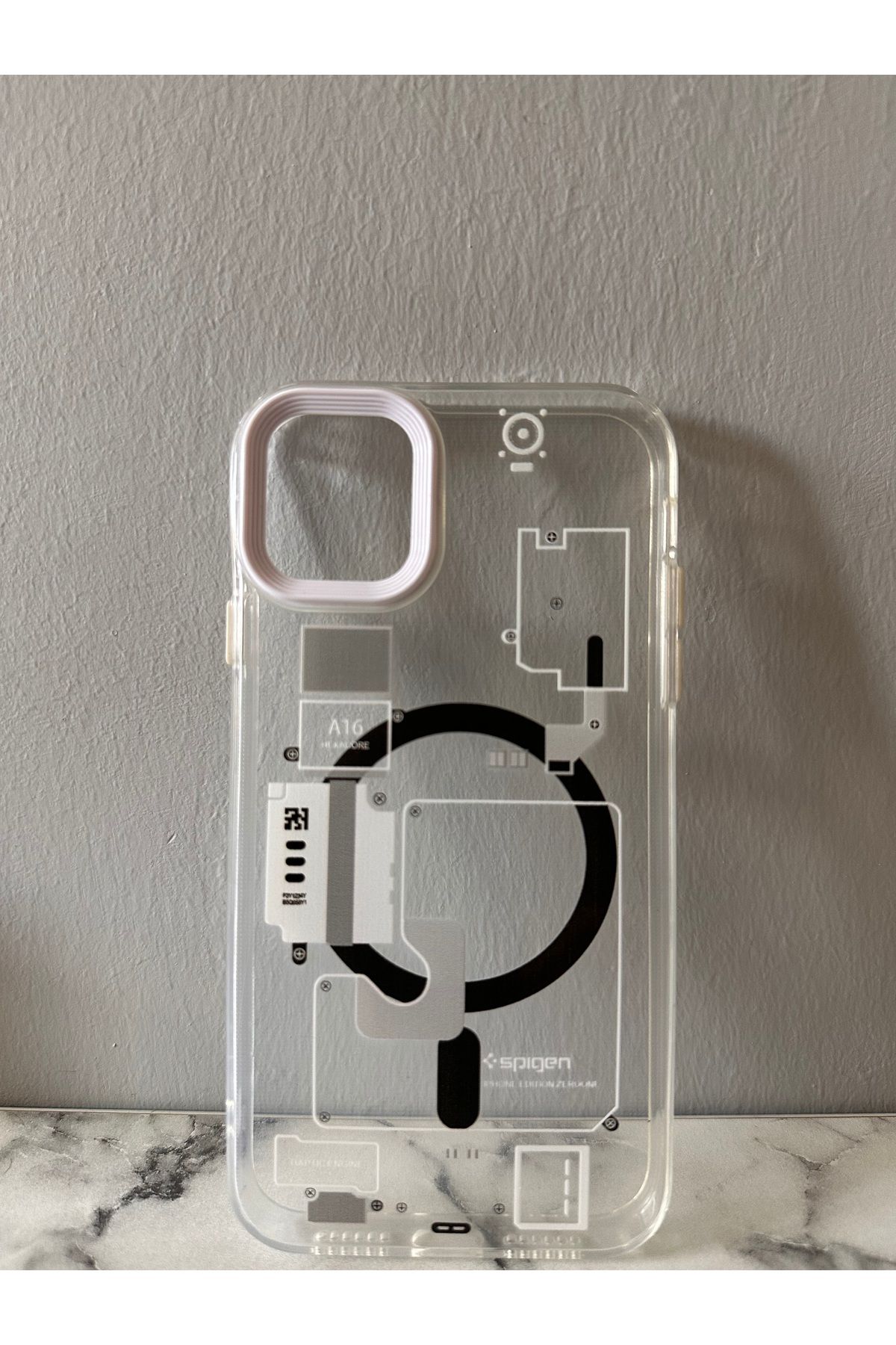 KILIF DEPOSU Apple iPhone 11 Uyumlu Mavi/Beyaz Buzlu Şeffaf MagSafe Özellikli Silikon Darbe Emici Telefon Kılıfı