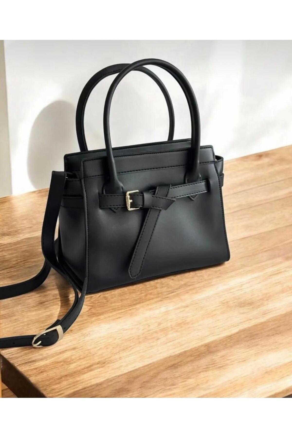 Bag Store Tr Siyah Düğüm Detaylı El Ve Omuz Çantası