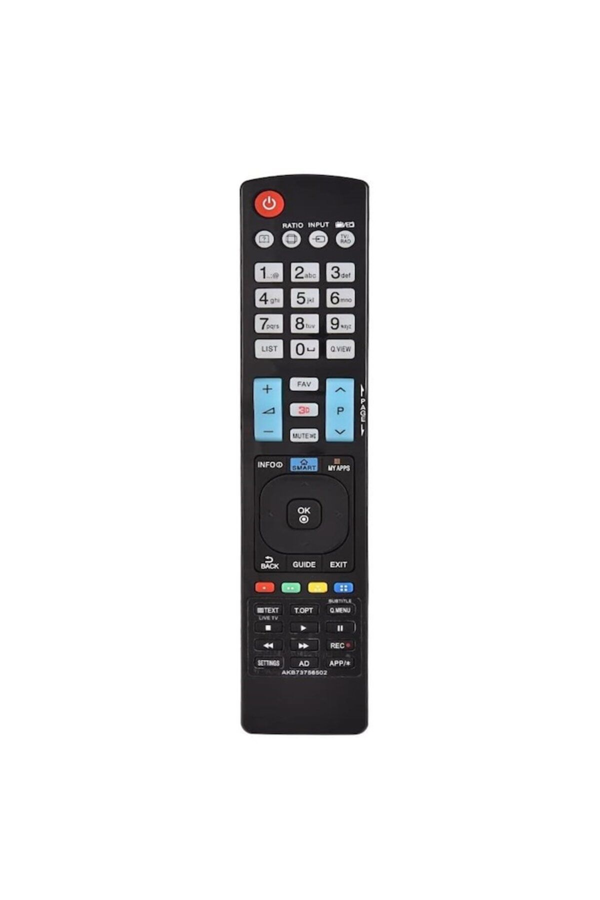 Bogadini-Universal Remote Control Compatible with LG LED/LCD AKB73756502, Identical to the Original, Black 2