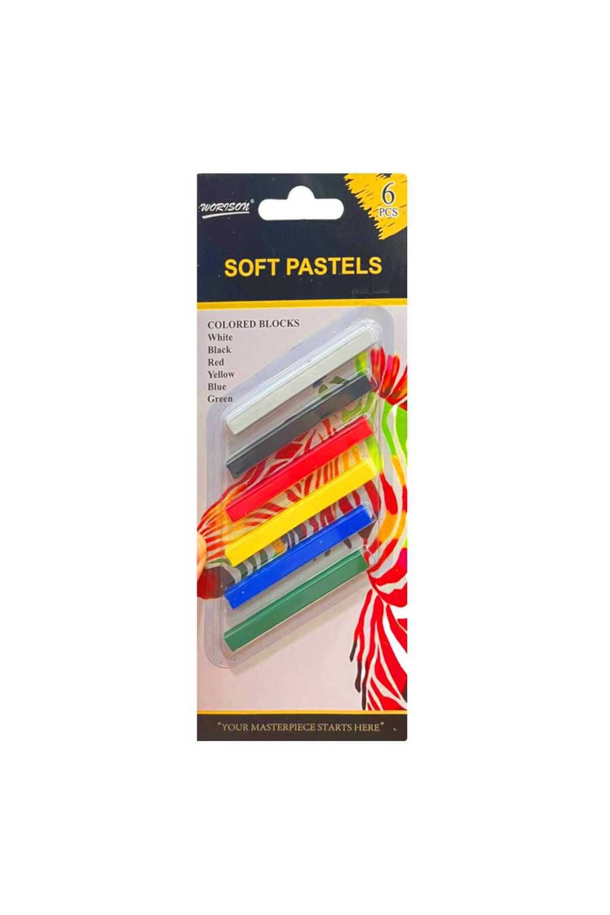 Art Tone WORTSON CHARCOAL RENKLİ FÜZEN KÖMÜR KALEMİ 6 ADET RENK SET KARTELA