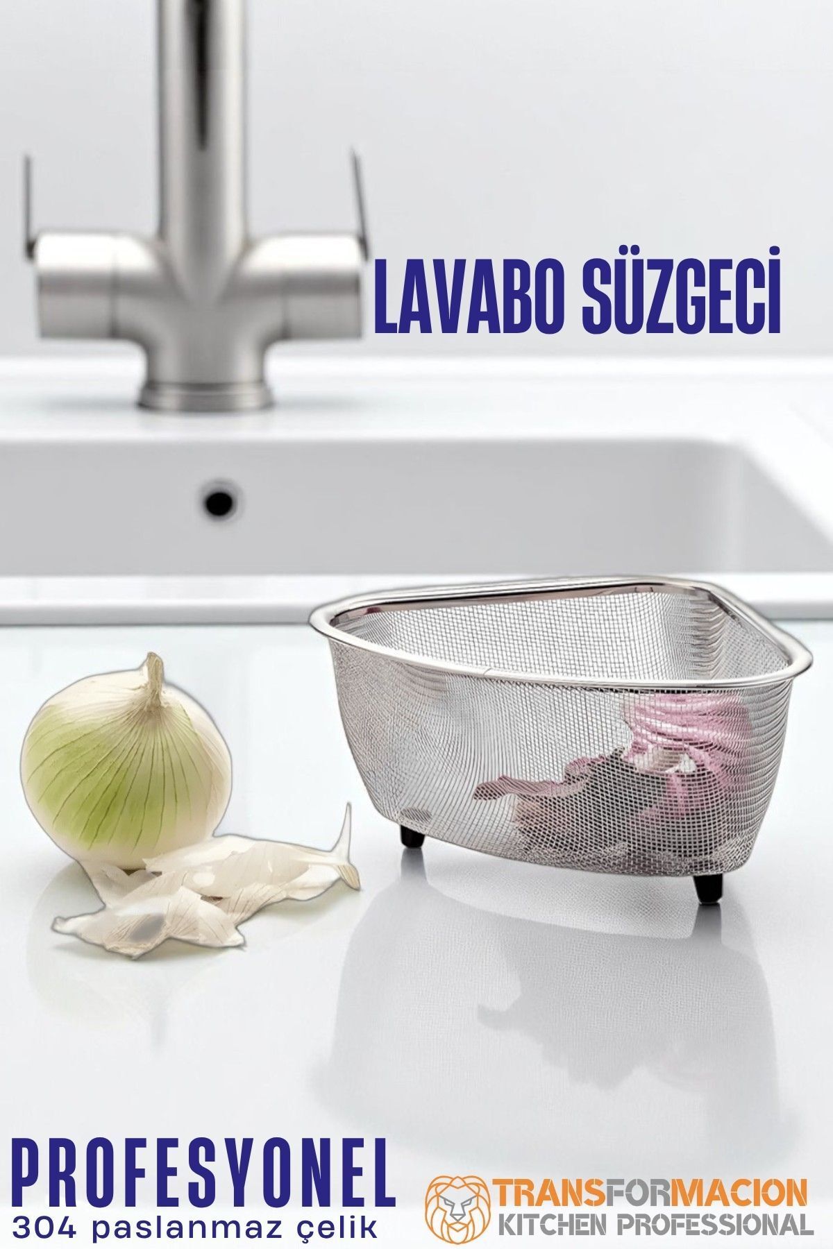 Transformacion Lavabo Süzgeci -Lavabo Çöplüğü - Lavabo İçi Çöp Süzgeci 304 Paslanmaz Çelik 721845