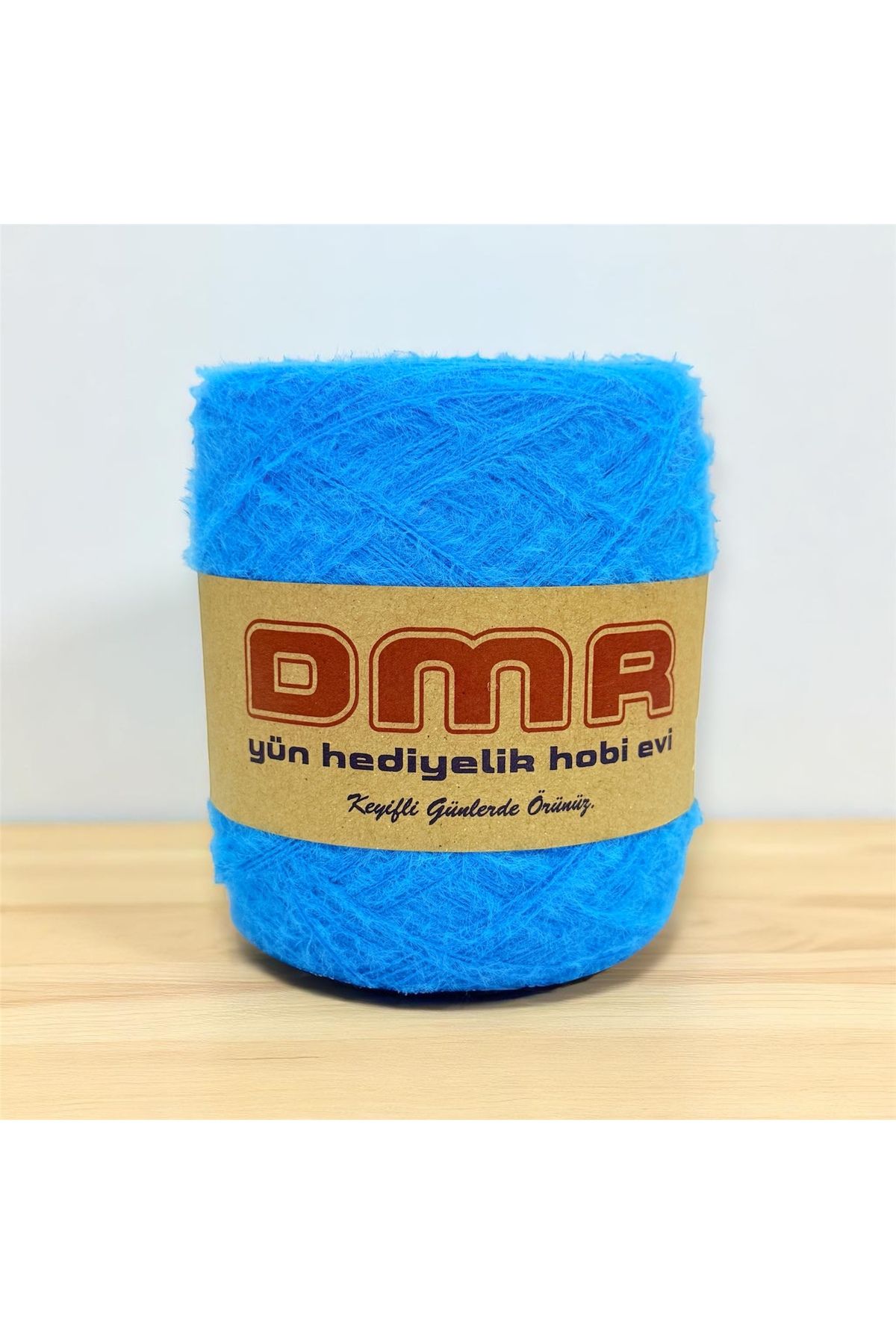 DmrTuhafiye 200gr Tavşan Tüyü (Rabbit-Kürk) El Örgü ipi - Mavi