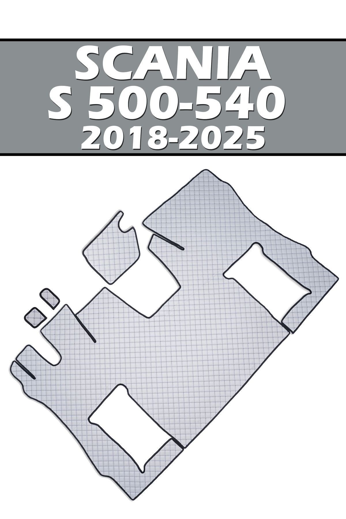 VIPTIRSHOP Scania S-500-540-560 (2018-2025) Uyumlu Deri̇ Kapi̇tone Paspas