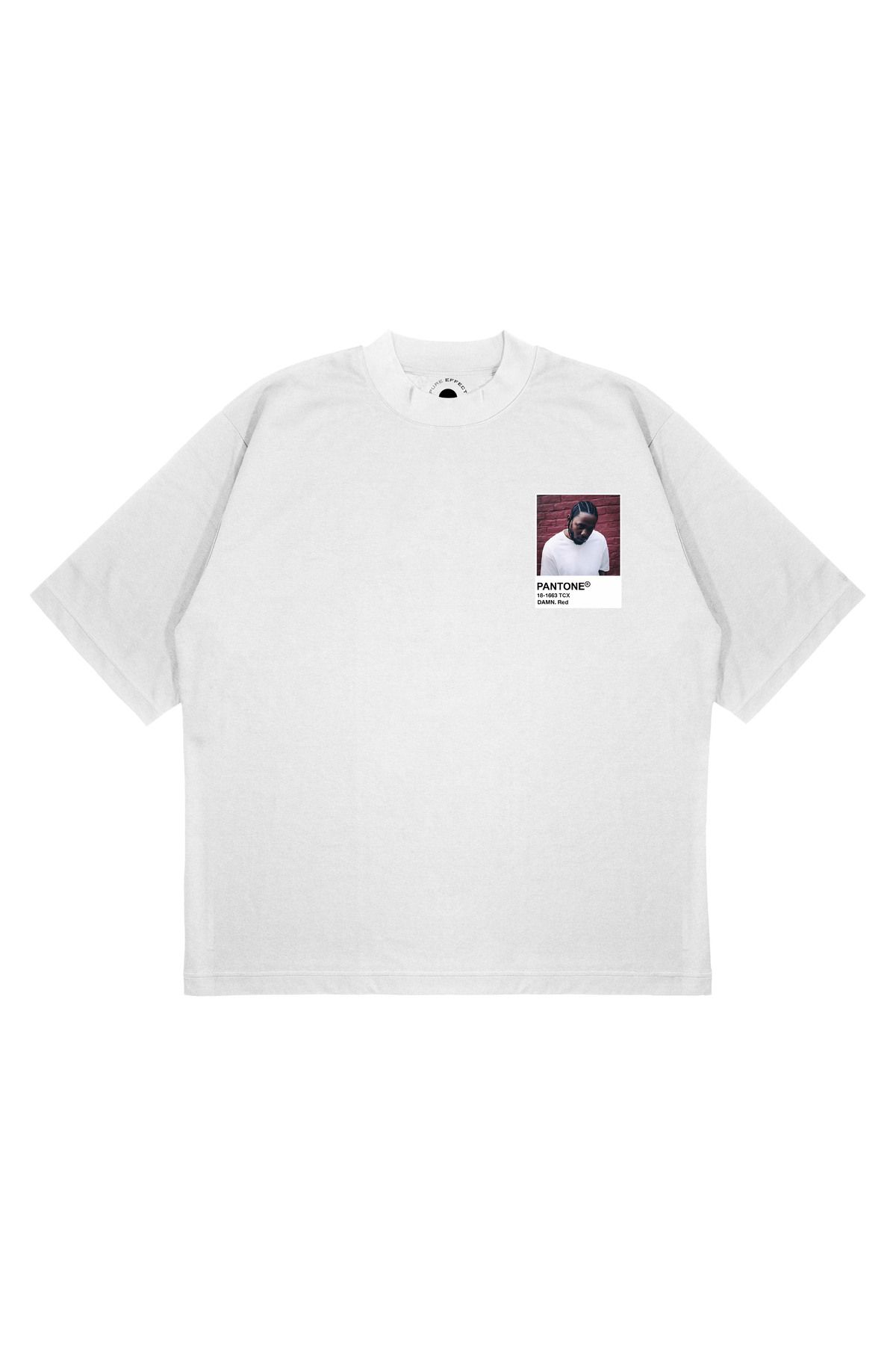 PURE EFFECT Unisex Oversize Kendrick Pantone Baskılı T-shirt